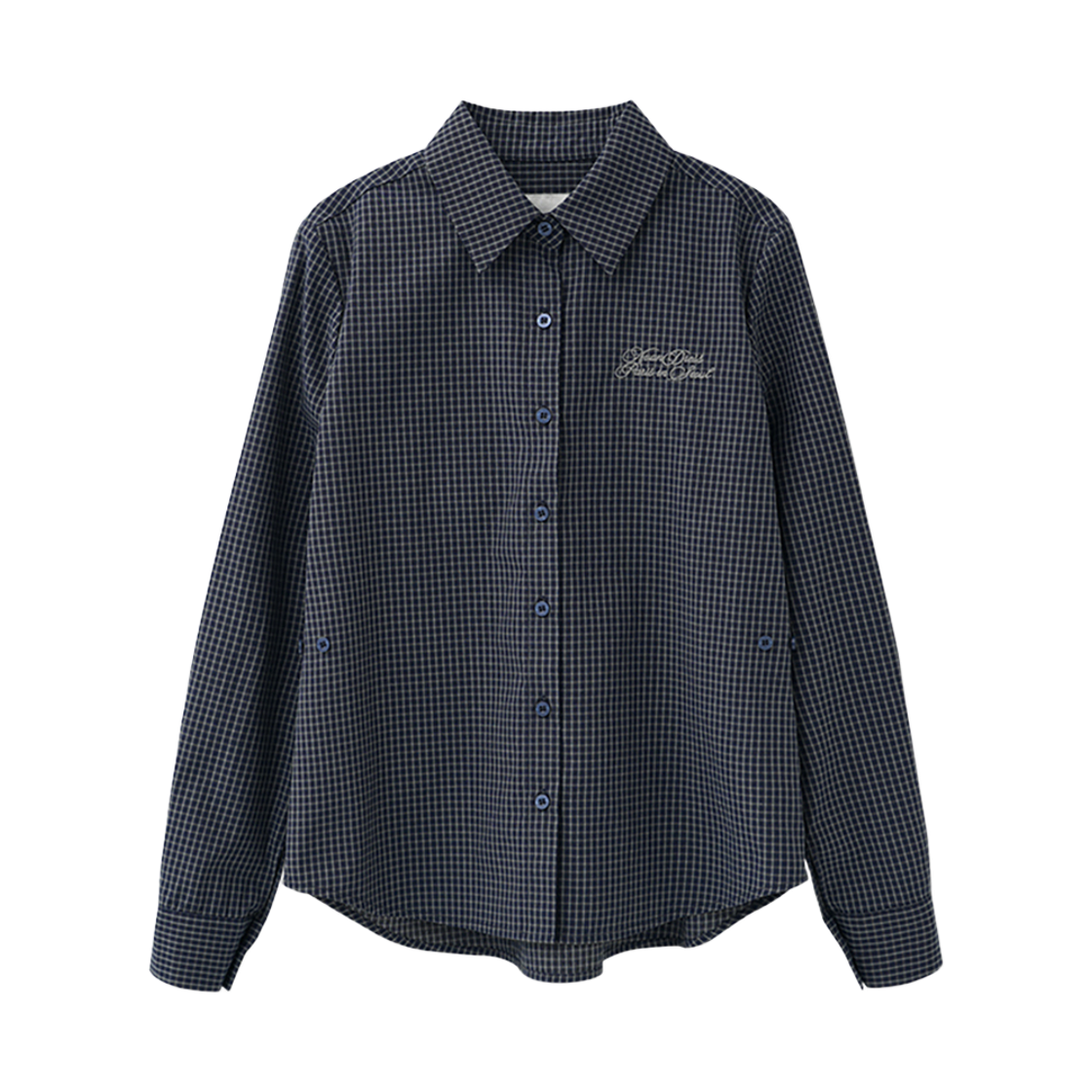 AD61SH02NV Avandress Mirel Check Slimfit Shirt Navy