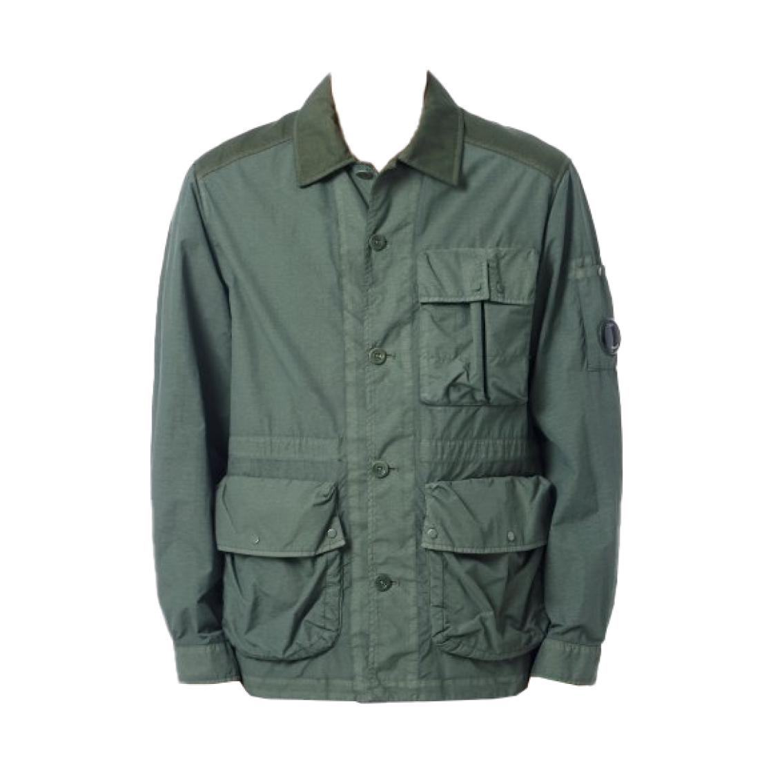 20CMOW015A005991G668 C.P. Company Flatt Nylon Mixed Button Lens Jacket Laurel Wreath - 26SS