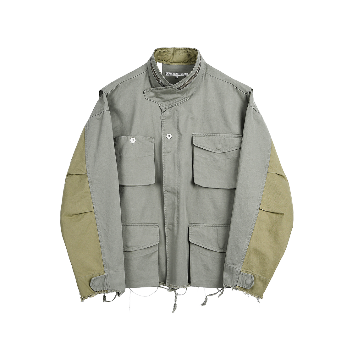 퀘스트앤게스트 M65 컷오프 필드파카 올리브 그린(QUEST&GUEST M65 Cut-off Field Parka Olive Green) - 1