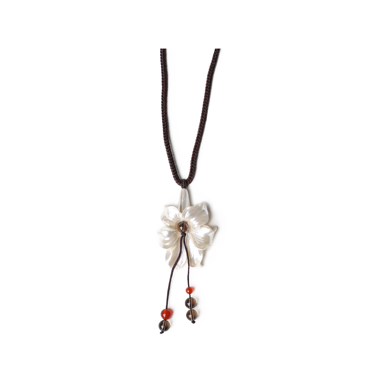 홀리데이 비지터 빅 히비스커스 목걸이 - 아이보리(HOLIDAY VISITOR Big Hibiscus Necklace - Ivory)