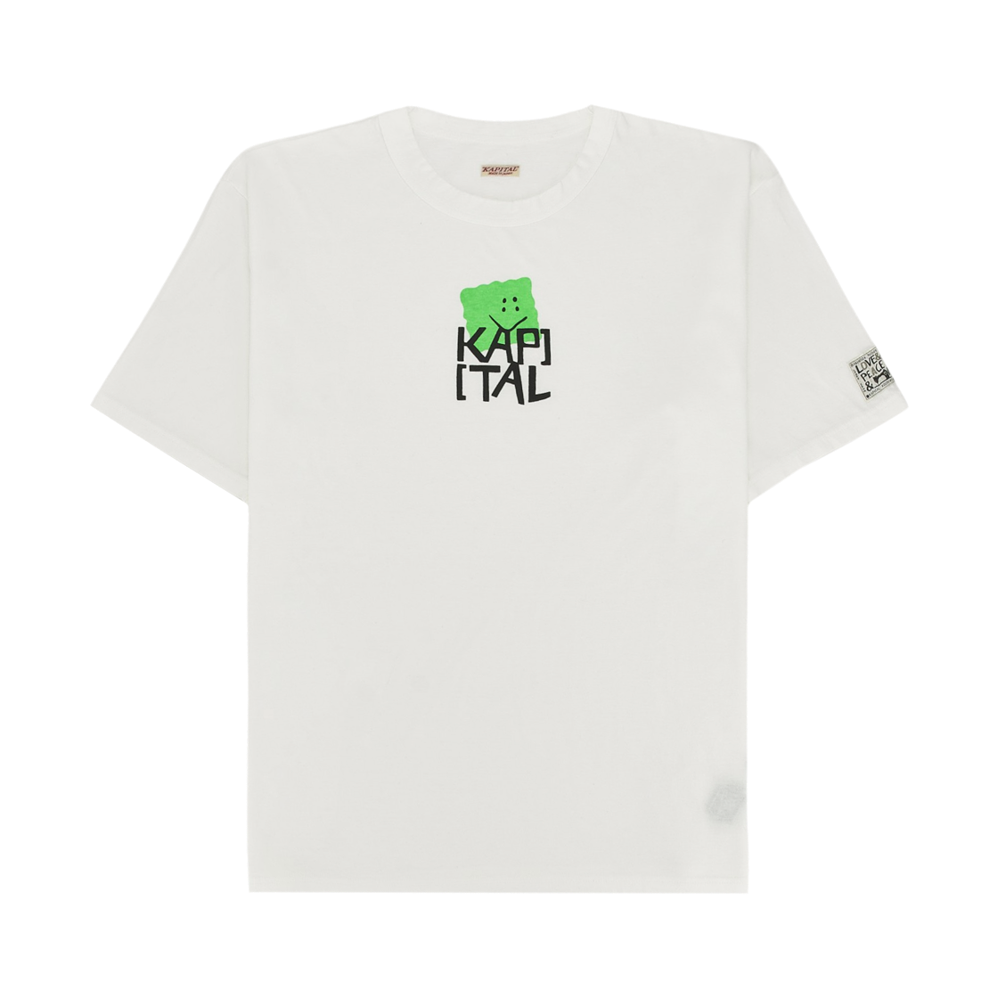 K2505SC209 Kapital 20 Tenjiku Rookie Crew T-Shirt Peckish Kap Pt Green