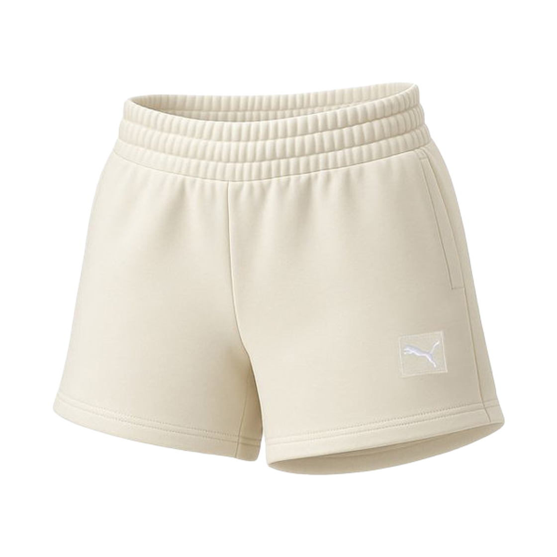 685020-99 (W) Puma Elevated Essentials 5 Inch Mid Rise Shorts Off White