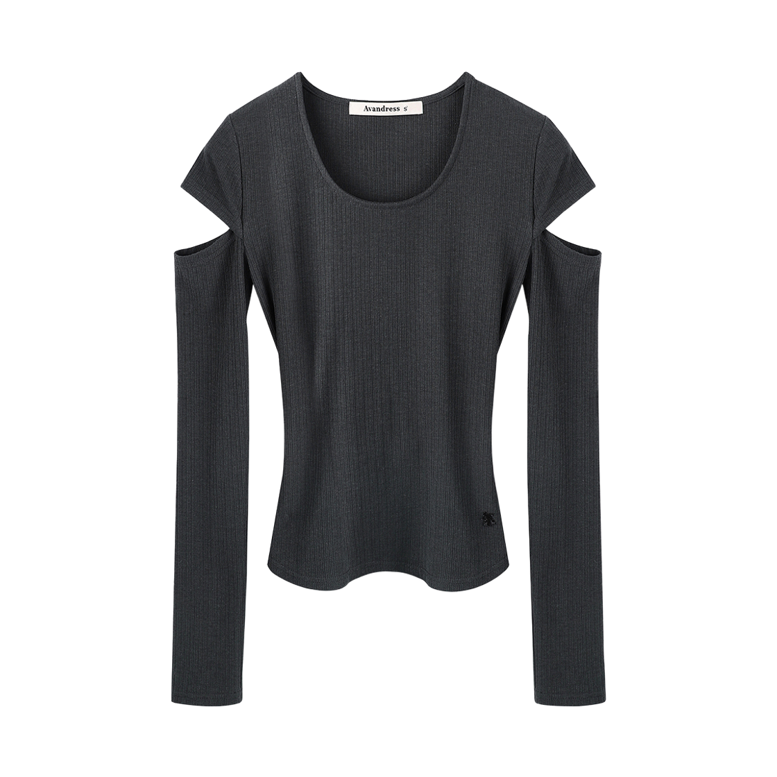 AD61TS01CH Avandress Letta Cut-Out Tee Charcoal