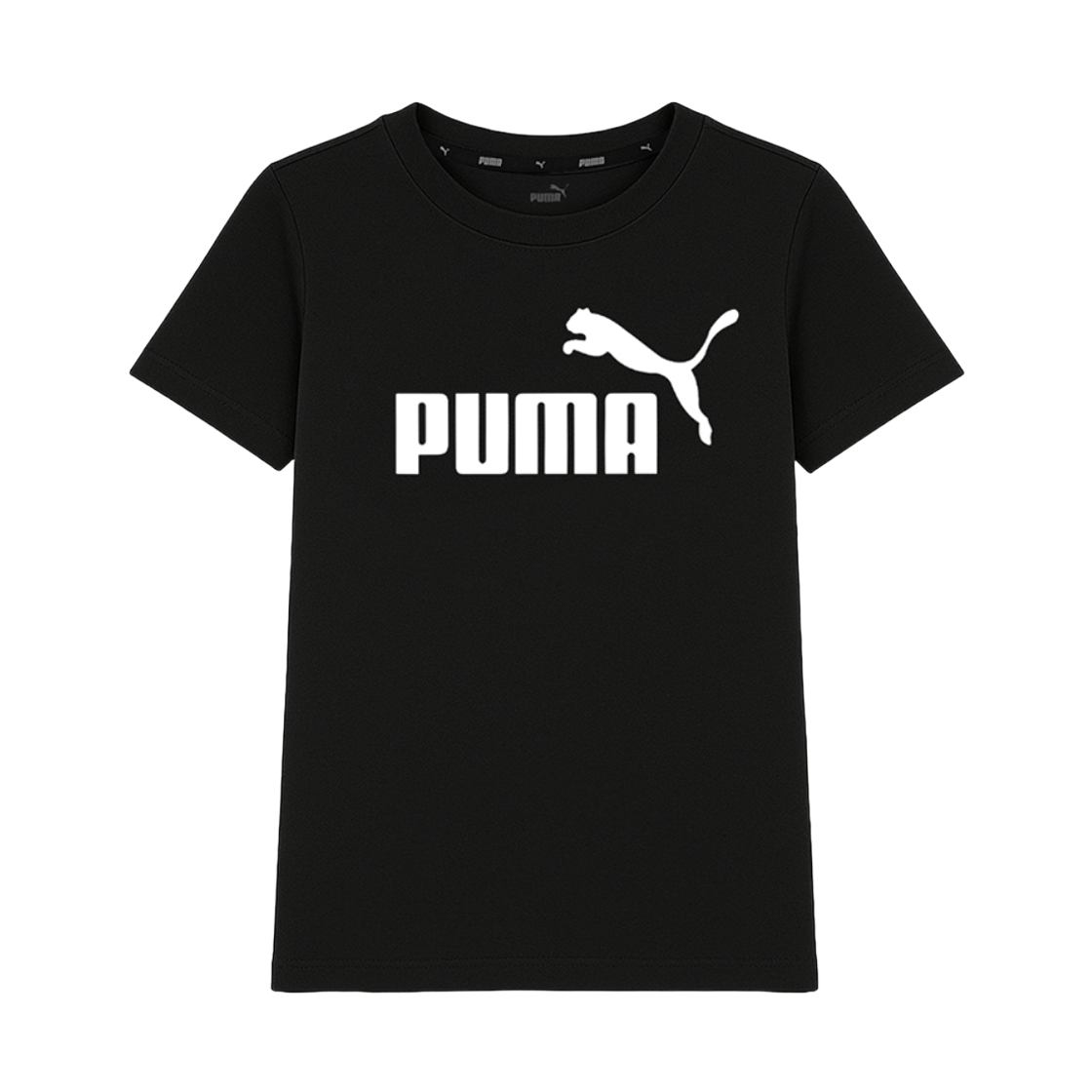 587029-01 (Kids) Puma Essentials Logo G T-Shirt Black