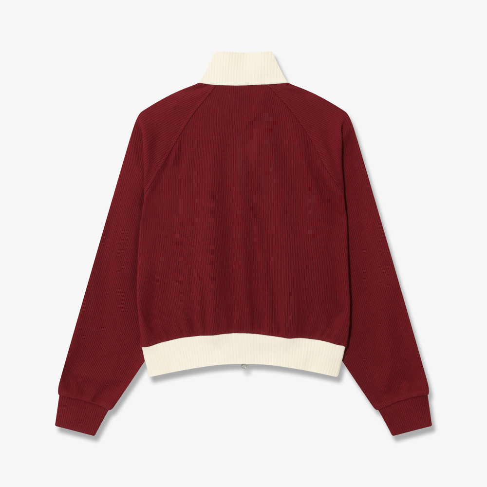 [6% 적립] 휠라 1911 여성 니트트랙 집업 다크 레드([6% 적립] FILA 1911 Women knit Track Zip-Up Dark Red) - 3