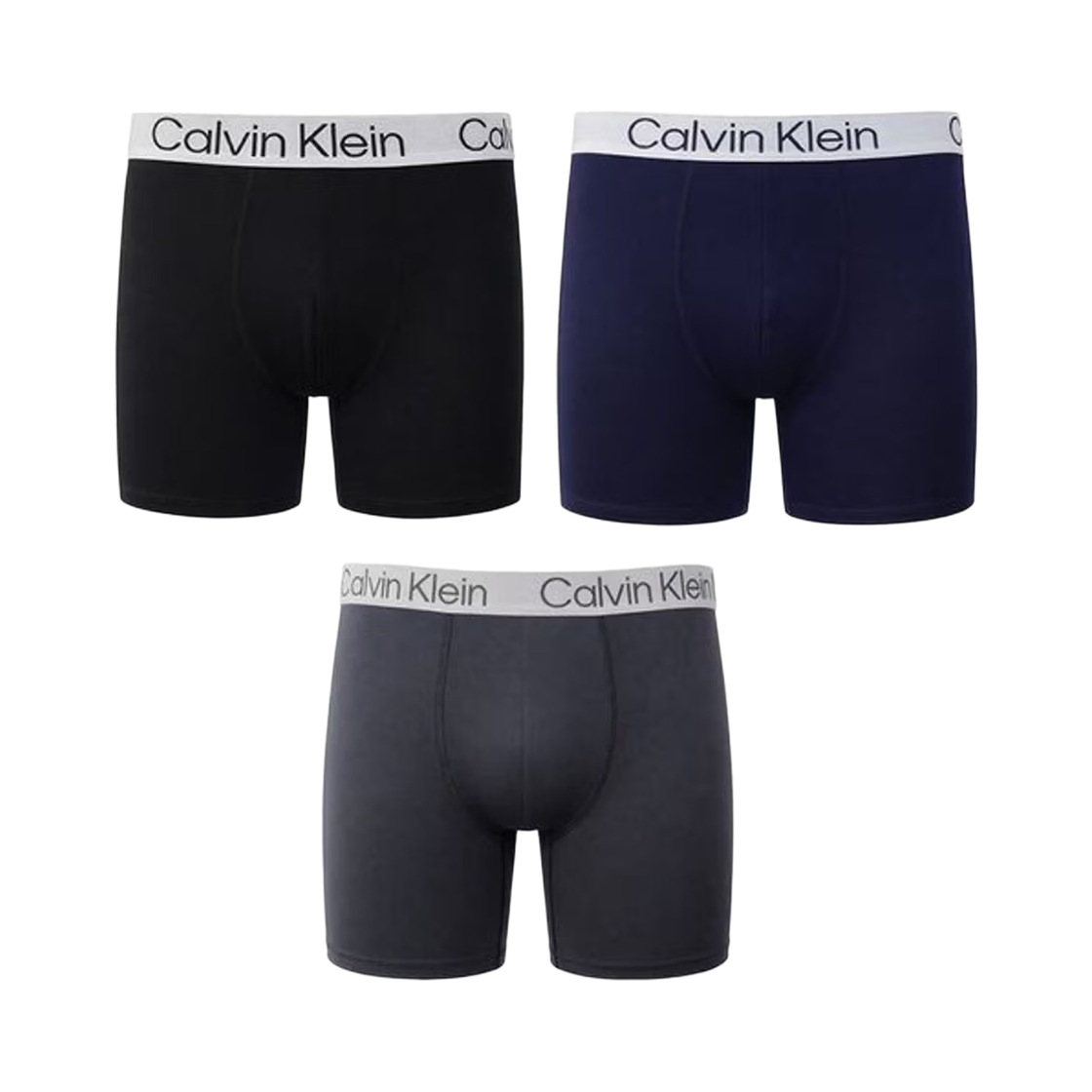 NP2739O901 Calvin Klein Microfiber Stretch Chromatic 3-pack Trunks Black Navy