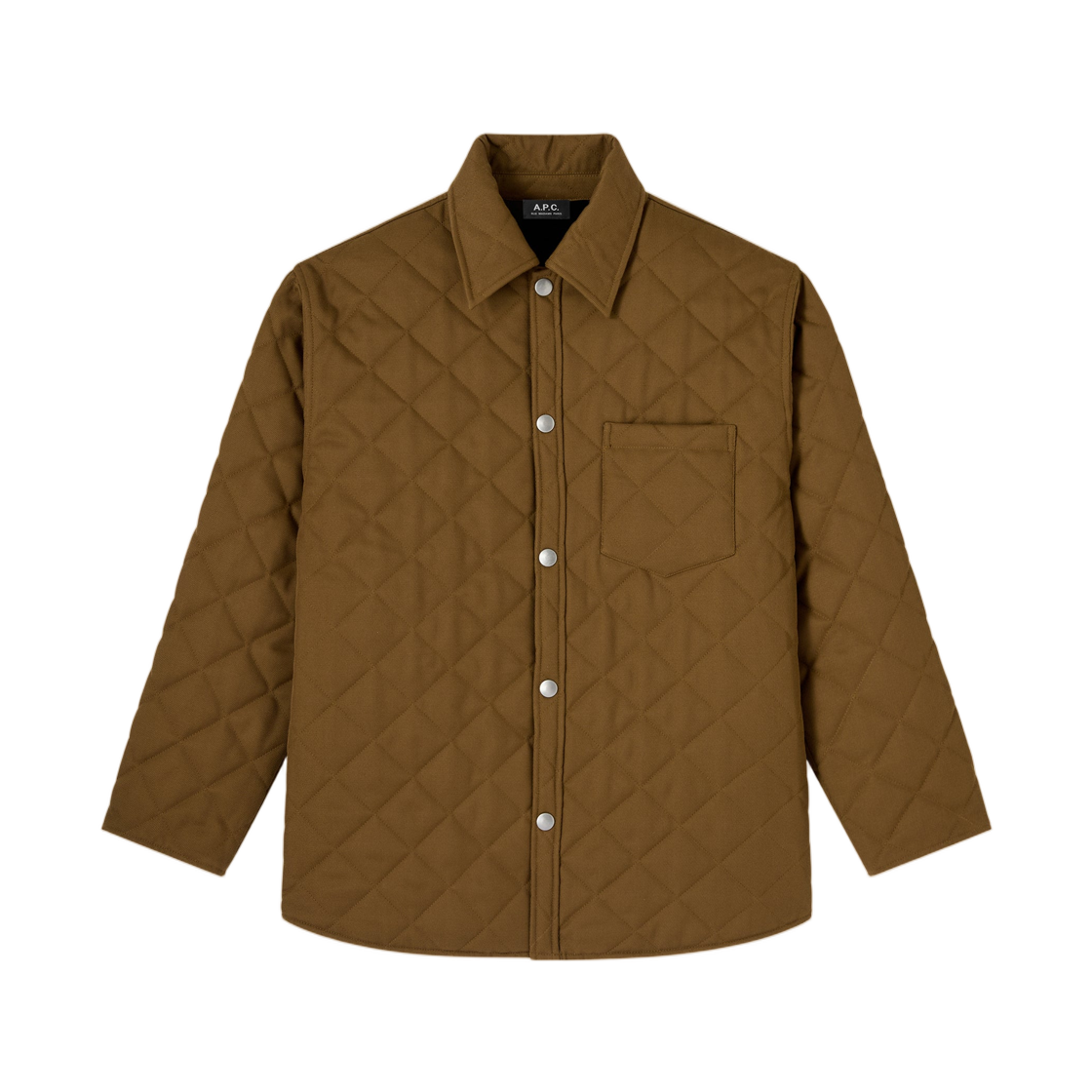 PSANG-M32034-JAA (W) A.P.C. Khaki Quilted Wool Jacket Khaki