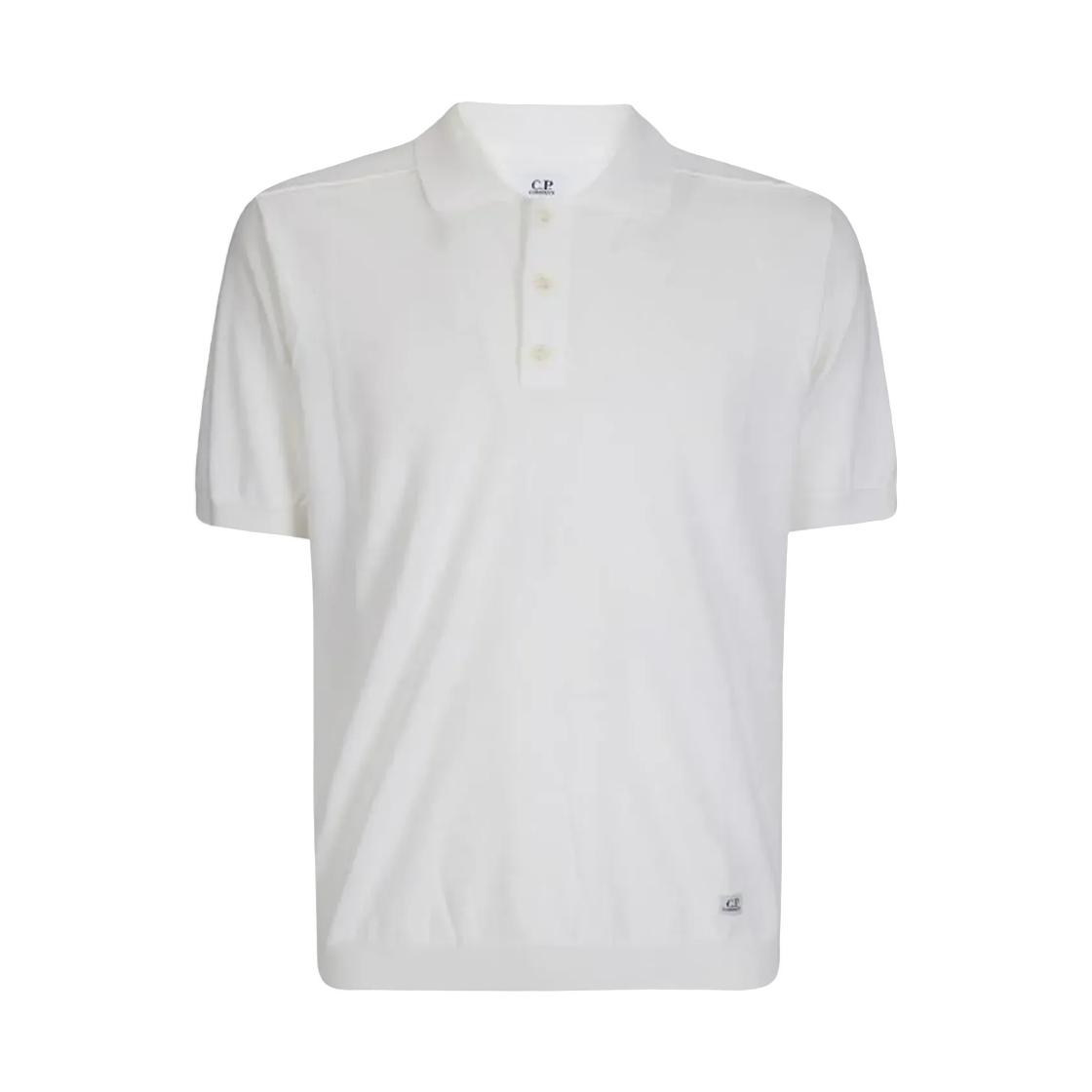 20CMKN099A110560A103 C.P. Company Boston Cotton Collar Polo Gauze White - 26SS