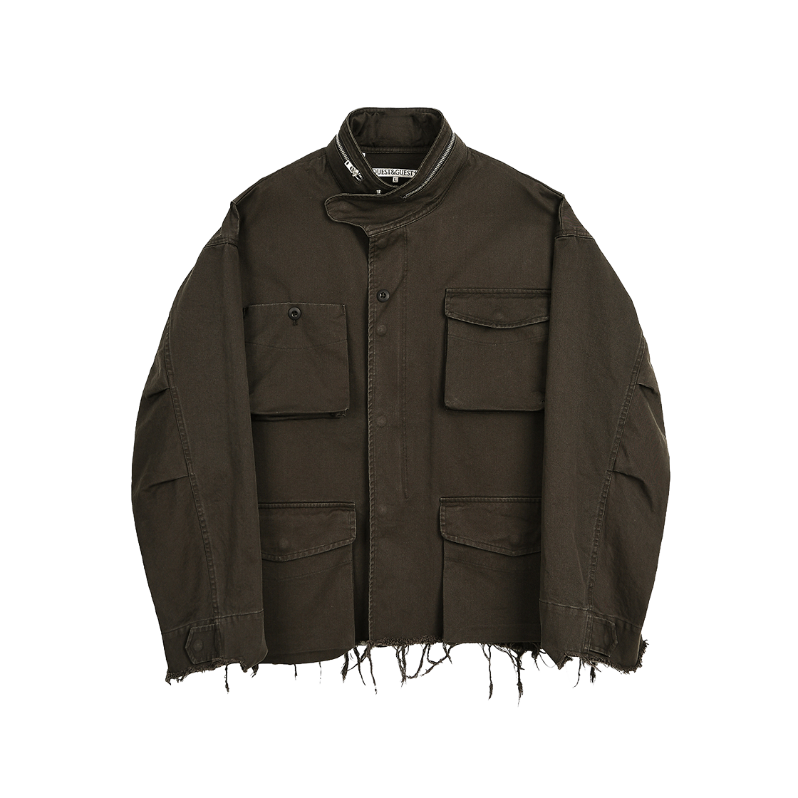 퀘스트앤게스트 M65 컷오프 필드파카 다크브라운(QUEST&GUEST M65 Cut-off Field Parka Dark Brown)