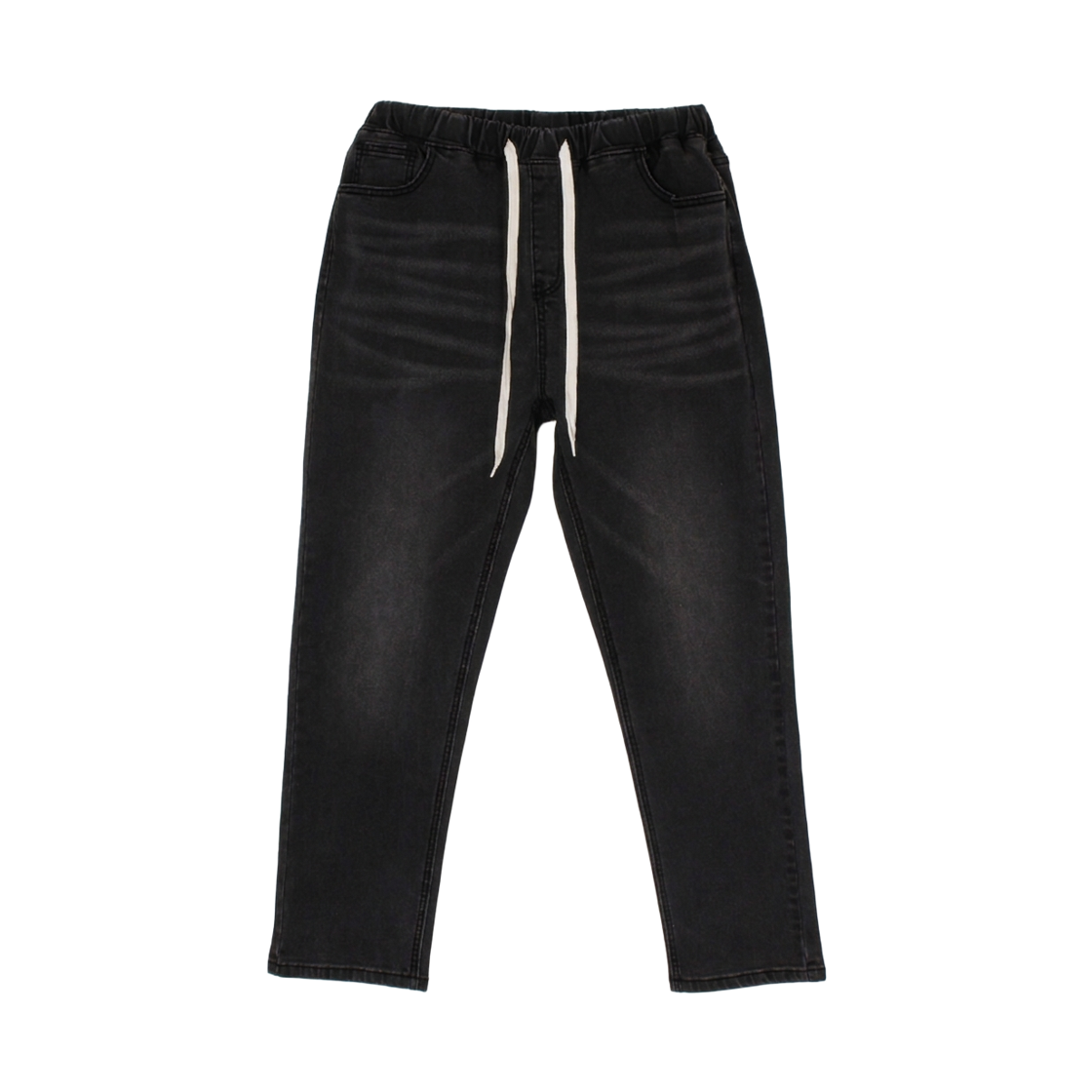 GC92636465-흑청 GCLIP Waistband Stretch Straight Denim Pants Blackblue