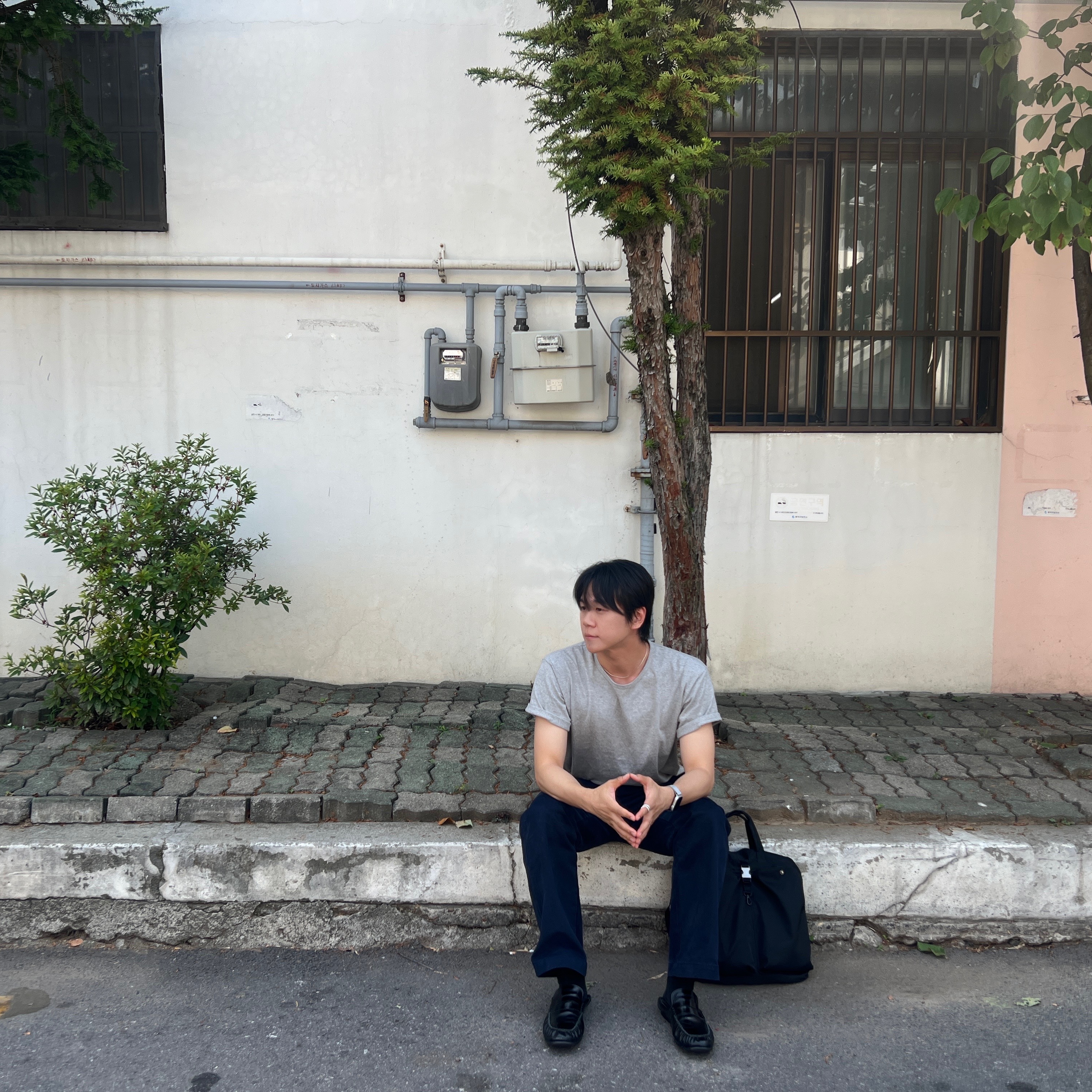 noun Washed Crop T-Shirts Gray, LOSTGARDEN UNIFORM Wide Loafer Black 착용 스타일