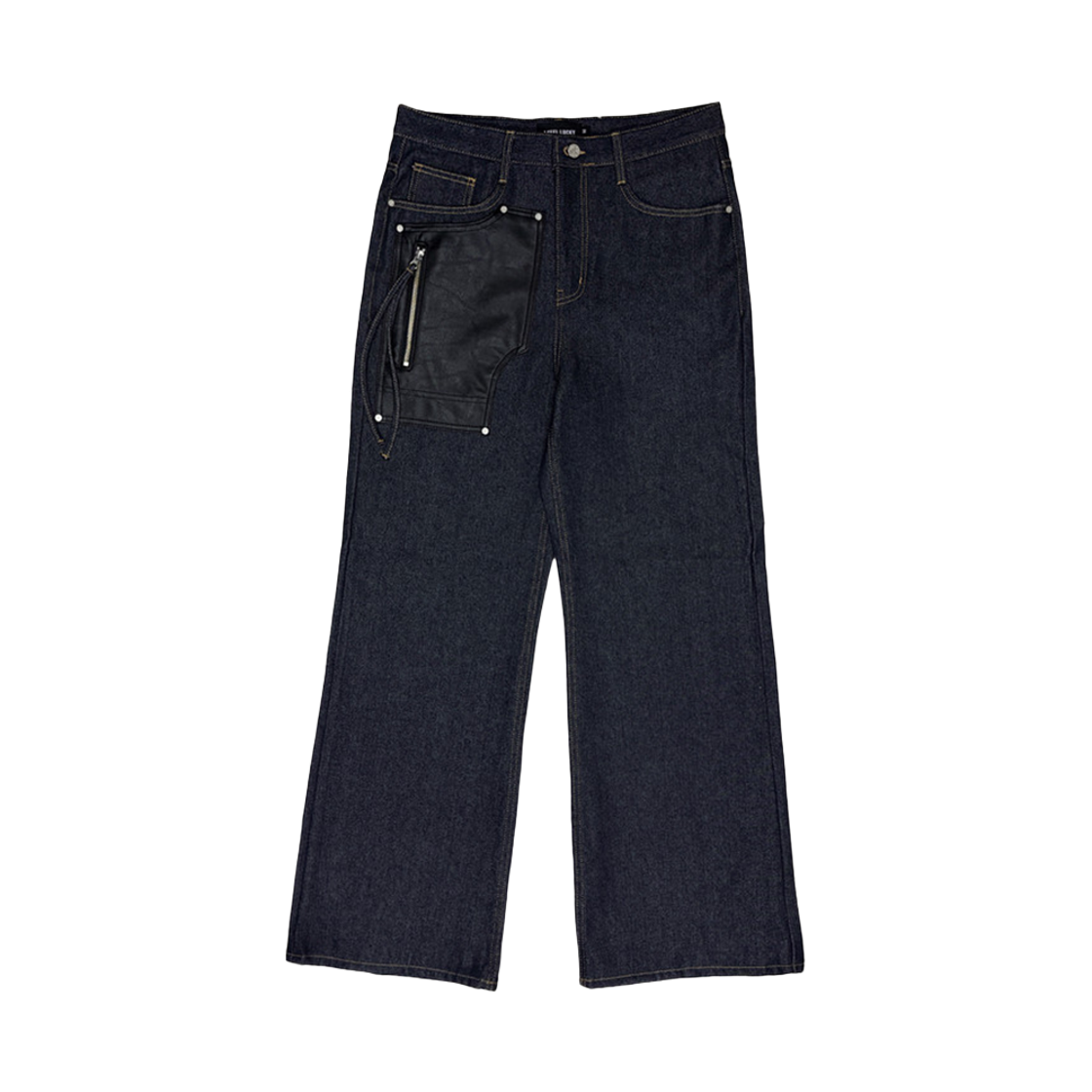 아이필럭키 럭키 코인 레더 패치 스트르레이트 진(I FEEL LUCKY Lucky Koin Leather Patch Straight Jean) - 1