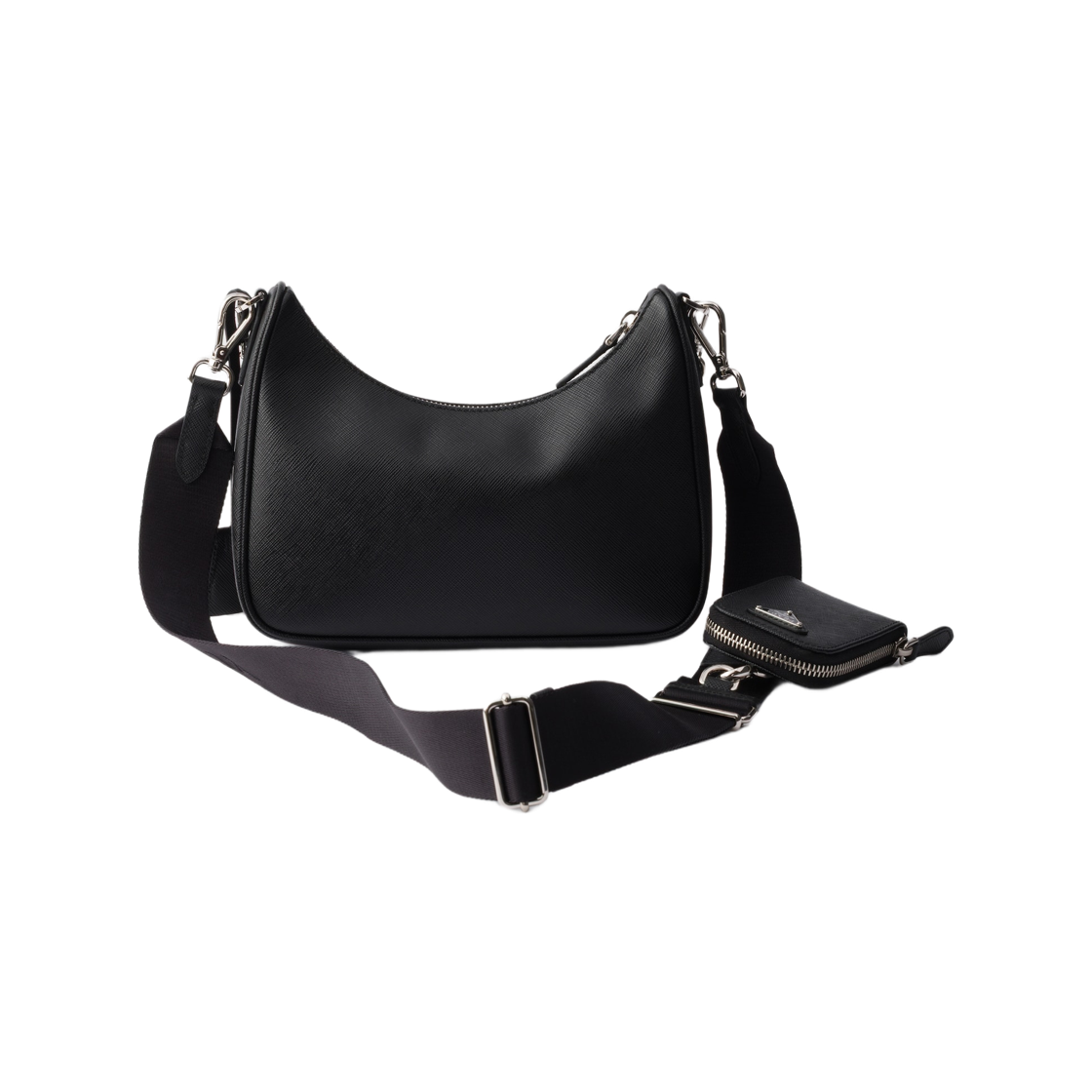 프라다 리에디션 2005 사피아노 레더 백 블랙(Prada Re-Edition 2005 Saffiano Leather Bag Black) - 2