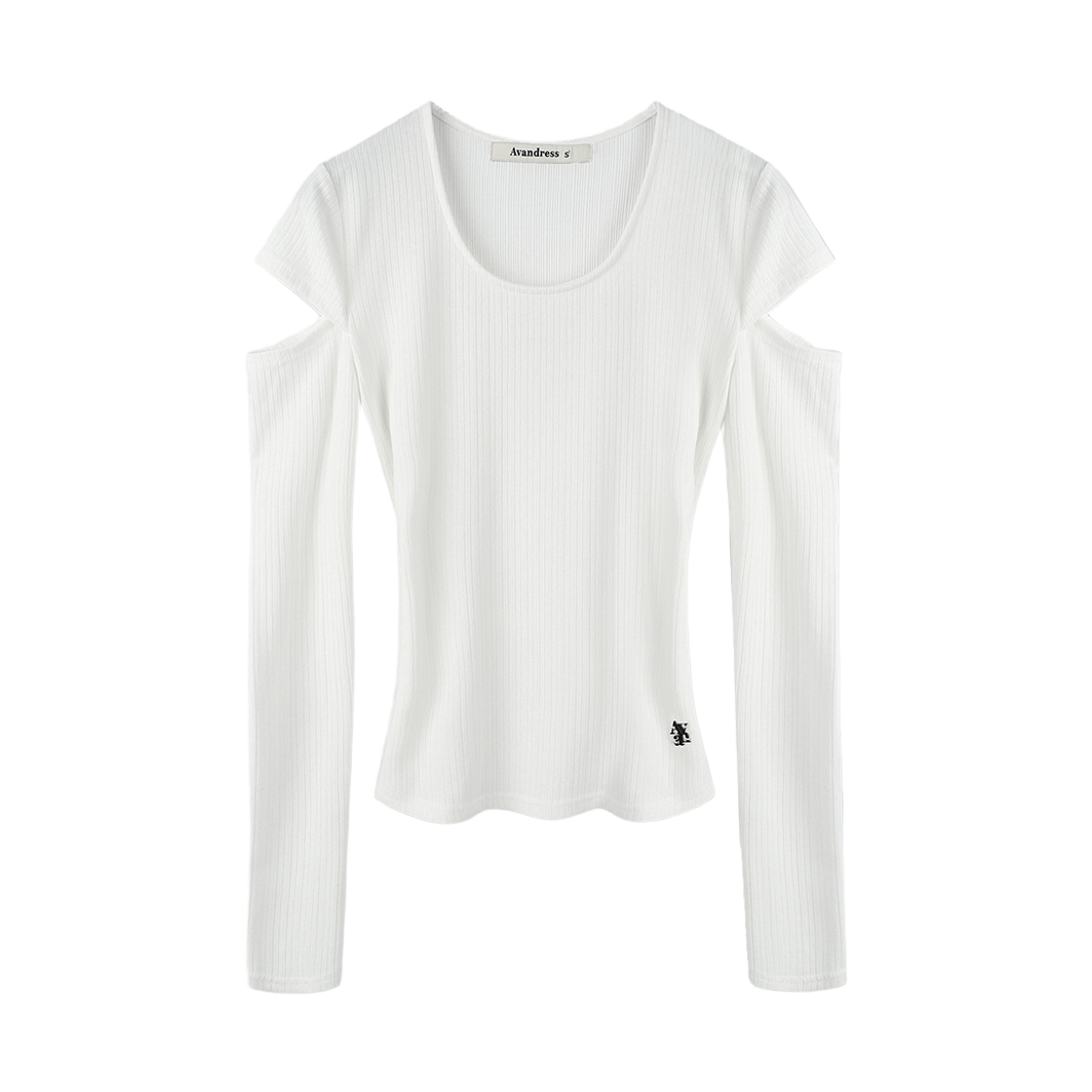 AD61TS01IV Avandress Letta Cut-Out Tee Ivory
