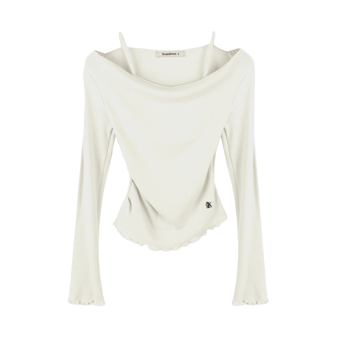 어반드레스 레나 레이어드 니트 티 아이보리(Avandress Rena Layered Knit Tee Ivory) - 2