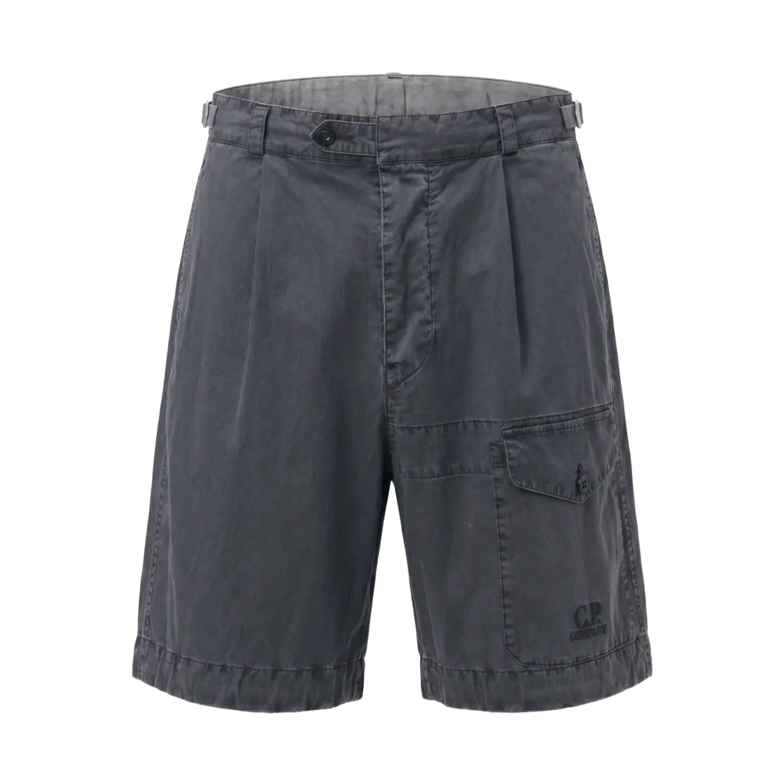 C.P. 컴퍼니 50 필리 왁스 카고 쇼츠 블랙 - 26SS(C.P. Company 50 Fili Wax Cargo Shorts Black - 26SS) - 1