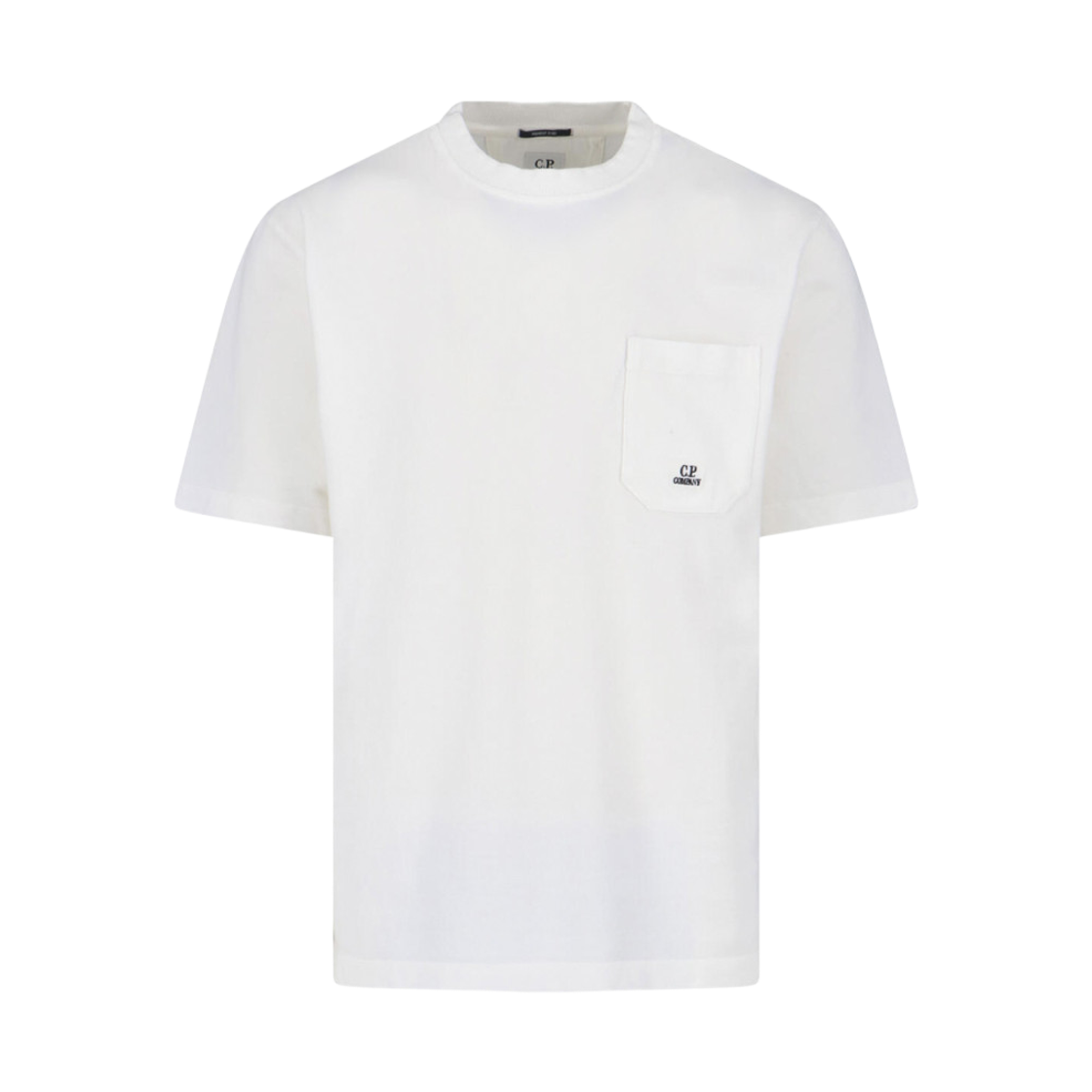 20CMTS173A005527S103 C.P. Company 24/1 Piquet Pigment Dyed Short Sleeve T-Shirt Gauze White - 26SS