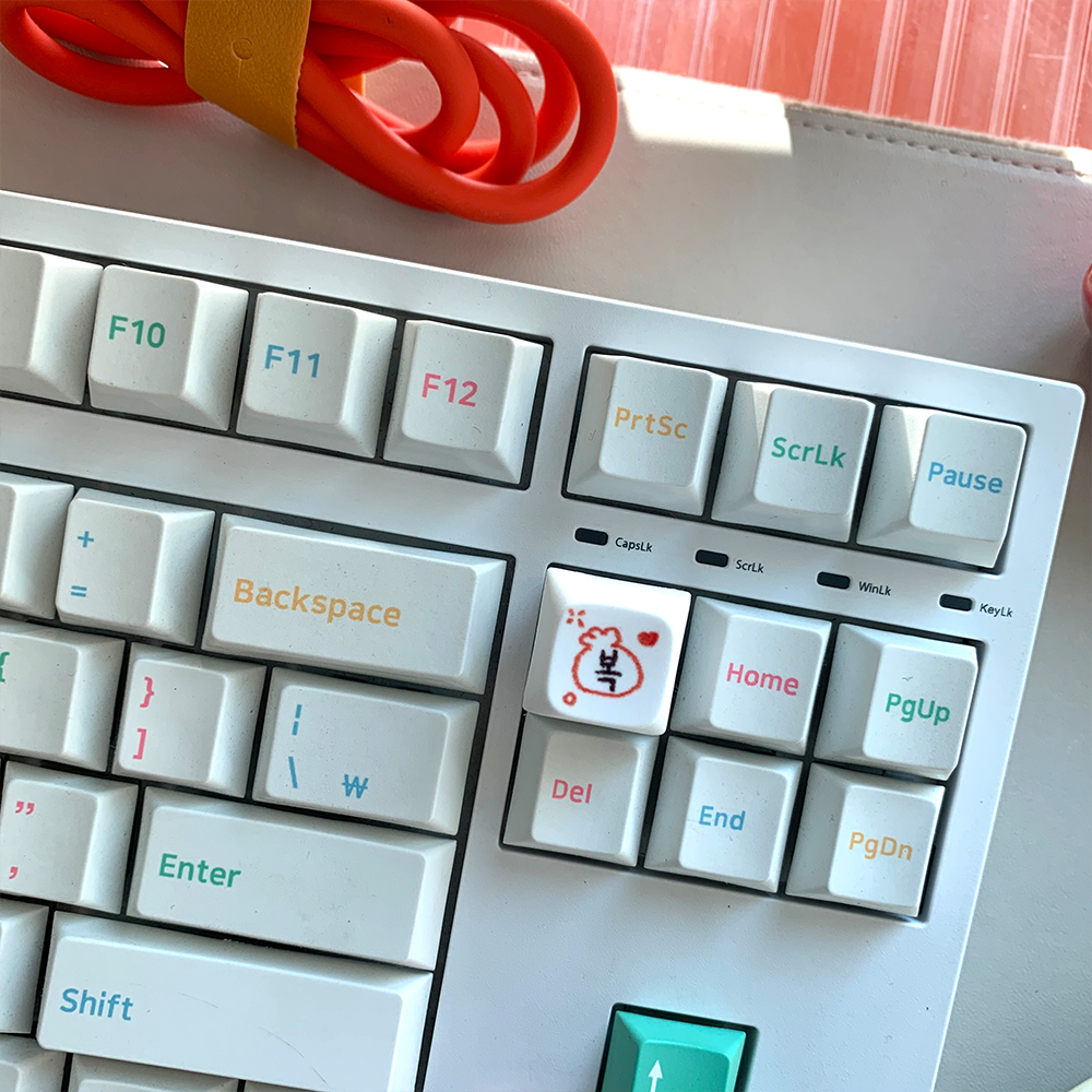 위드썸 복 행운 돈 건강 LED 키캡 키링(4구) -2 options(Withsome Fortune, Luck, Wealth, Health LED Keycap Keyring (4 Keys) - 2 options) - 3