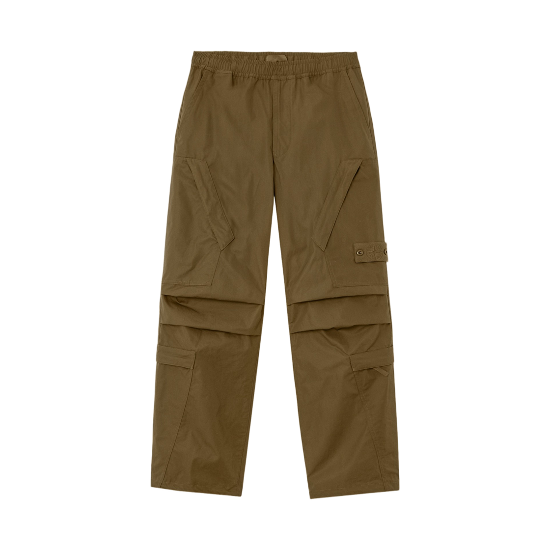 L2S1531000-22S0F01-V0054 Stone Island 3100022 All-Weather Cotton Canvas_S.I. Ghost Loose-Fit Cargo Trousers Military Green - 26FW