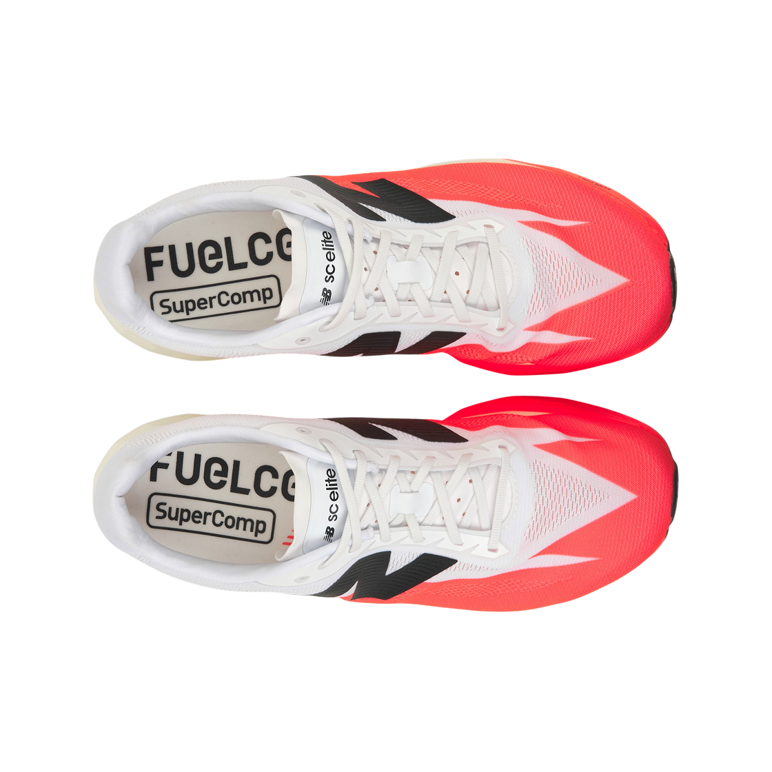 뉴발란스 퓨어셀 SC 엘리트 v5 얼젠트 레드 화이트 블랙 - 2E 와이드(New Balance FuelCell SC Elite v5 Urgent Red White Black - 2E Wide) - 5