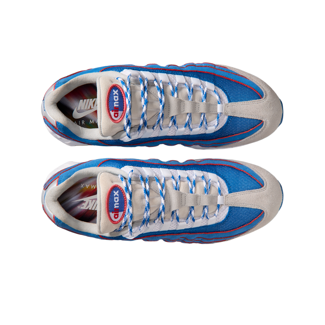 나이키 에어맥스 95 빅 버블 블루 사파이어 앤 액션 레드(Nike Air Max 95 Big Bubble Blue Sapphire and Action Red) - 2