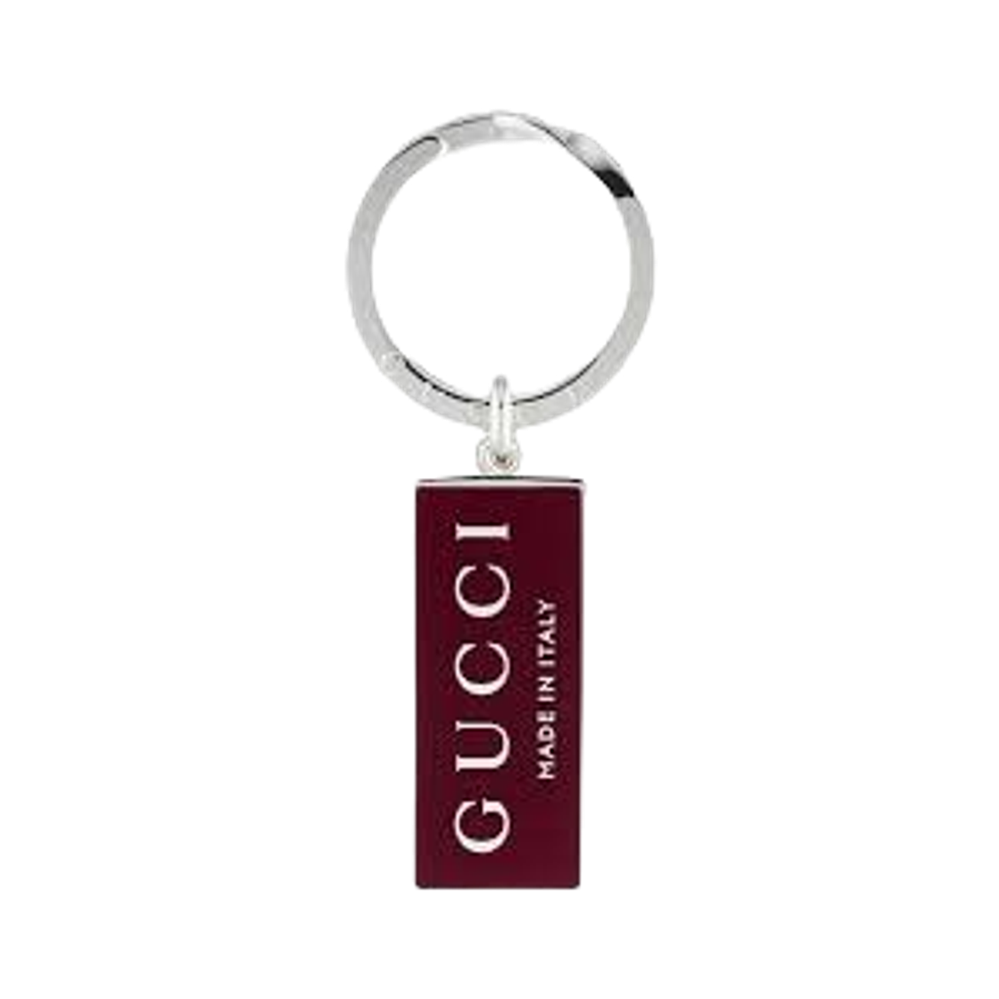 818997-J8410-8166 Gucci Enamel Logo Keyring Red