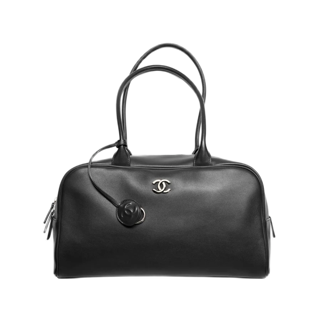 AS6211B25711UB662 Chanel Large Bowling Bag Calfskin & Silver Dark Grey