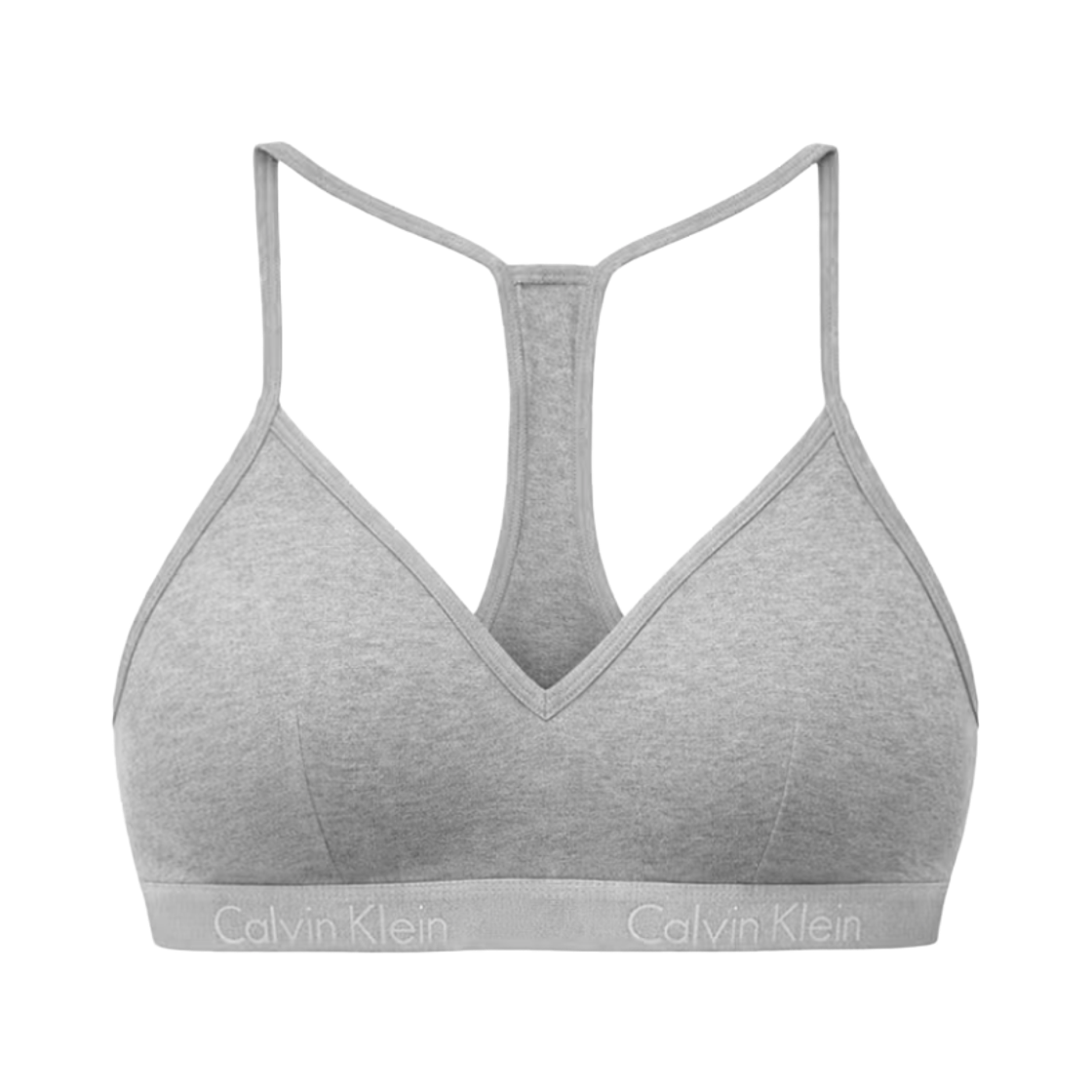 QP1668O020 (W) Calvin Klein Motif Cotton Bralette Grey Heather