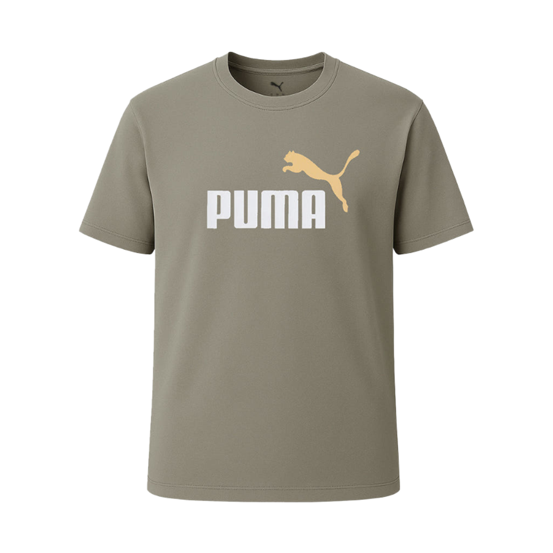684708-83 Puma Essentials 2 Colour No.1 Logo T-Shirt Khaki