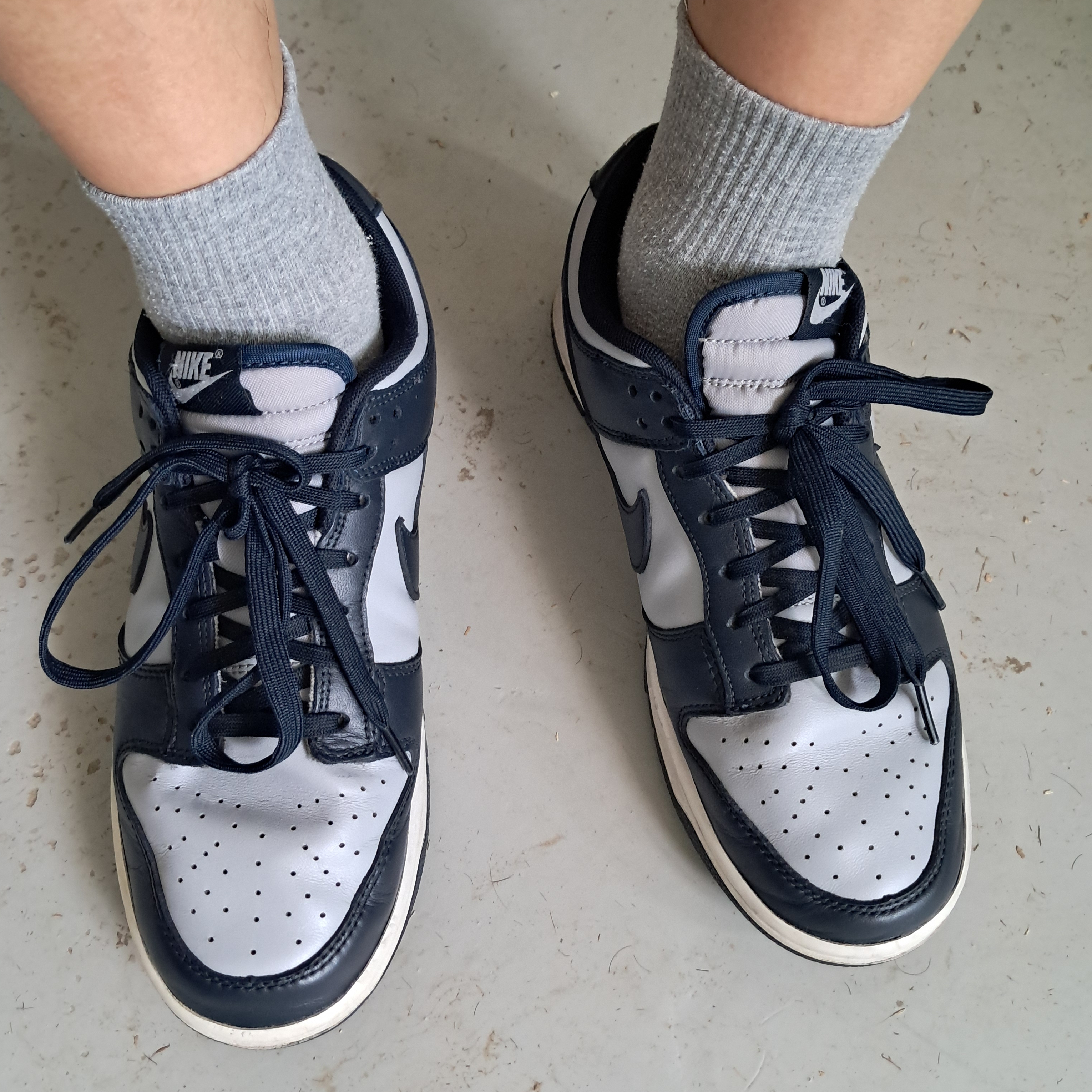 Nike Dunk Low Retro Championship Grey 착용 스타일 - 1
