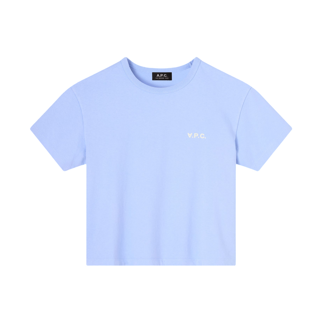 COHBQ-F26390-TIB (W) A.P.C. Boxy Petit VPC T-Shirt Bleu Clair Ecru