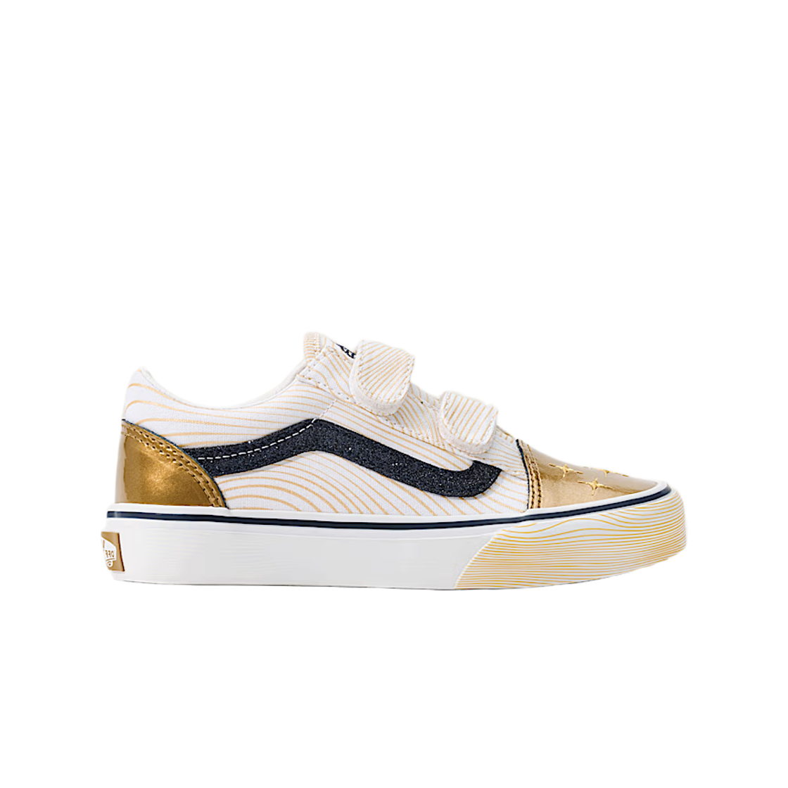 VN000V21GLD (Kids) Vans x K-Pop Demon Hunters Old Skool Velcro Golden