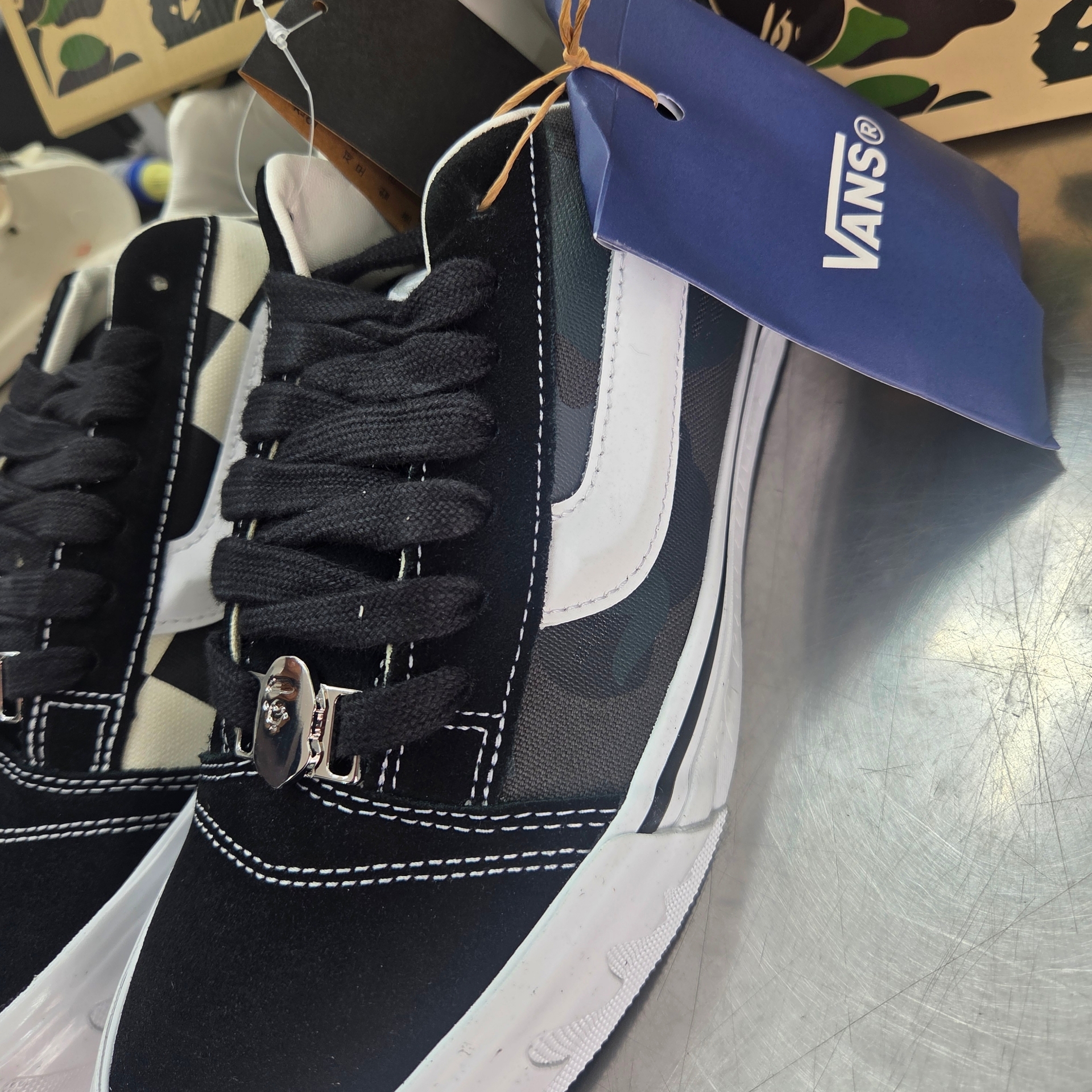 Vans x BAPE Premium Knu-Skool Camo Black 착용 스타일