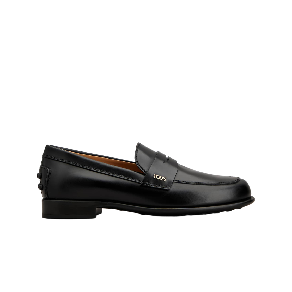 (W) 토즈 레더 로퍼 블랙((W) Tod's Leather Loafers Black)
