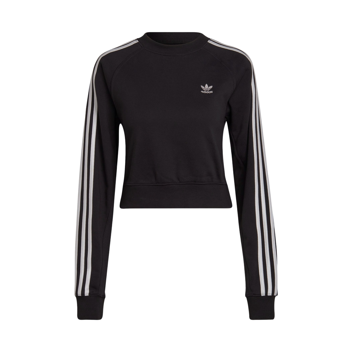 HF7530 (W) Adidas Adicolor Classics High Shine Crew Sweatshirt Black - KR Sizing