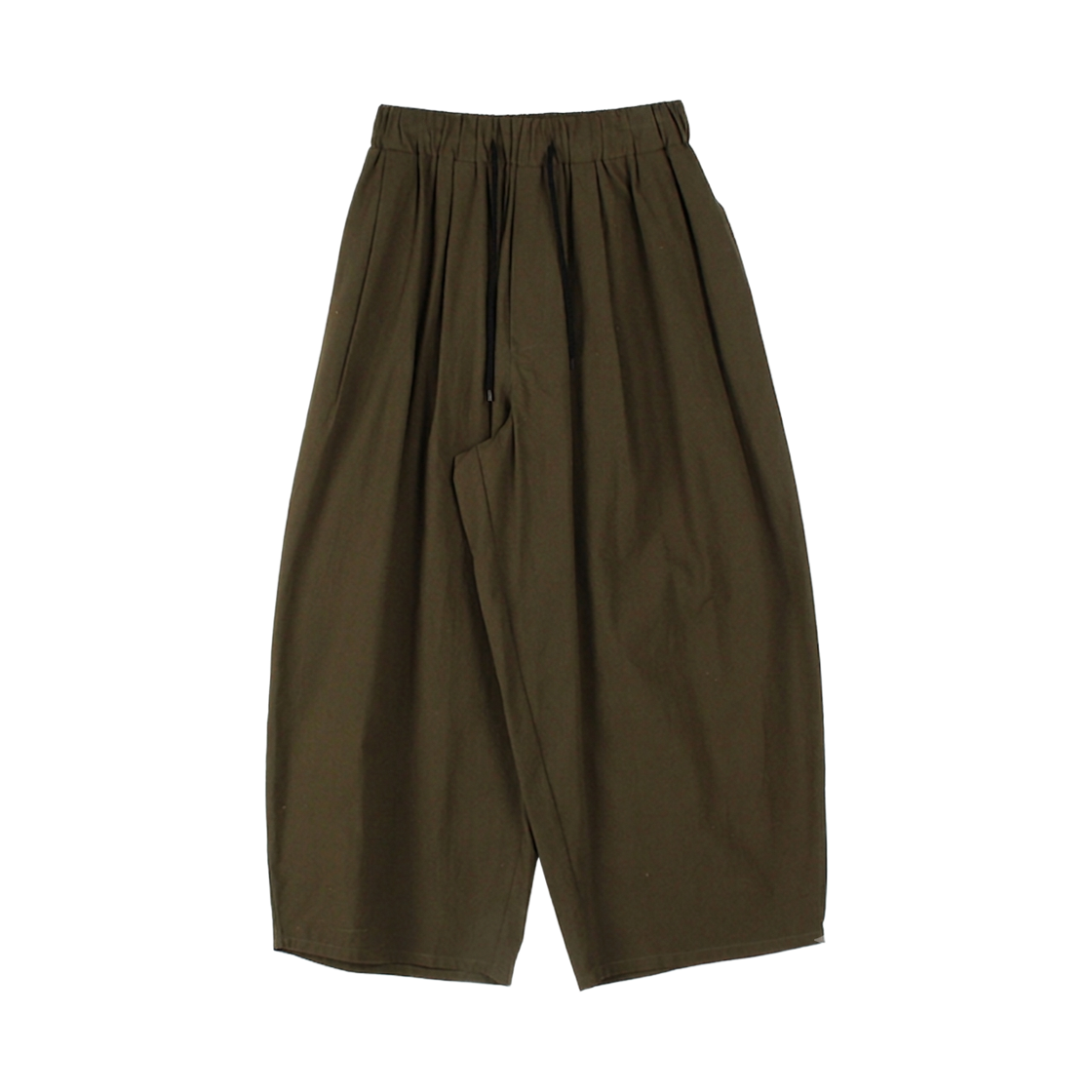 GC3935-카키 GCLIP String-Adjustable All-Band Pin-Tuck Balloon Wide Pants Khaki