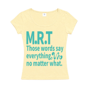 venhit MRT Vivid U-Neck Slim Fit Short Sleeve T-Shirt Yellow
