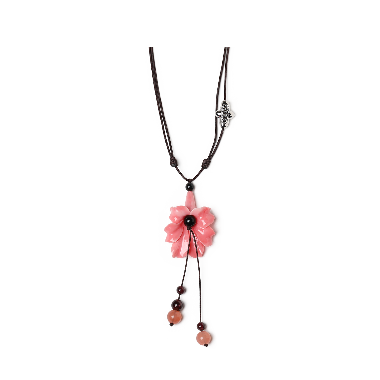 홀리데이 비지터 스몰 히비스커스 목걸이 - 핑크(HOLIDAY VISITOR Small Hibiscus Necklace - Pink)