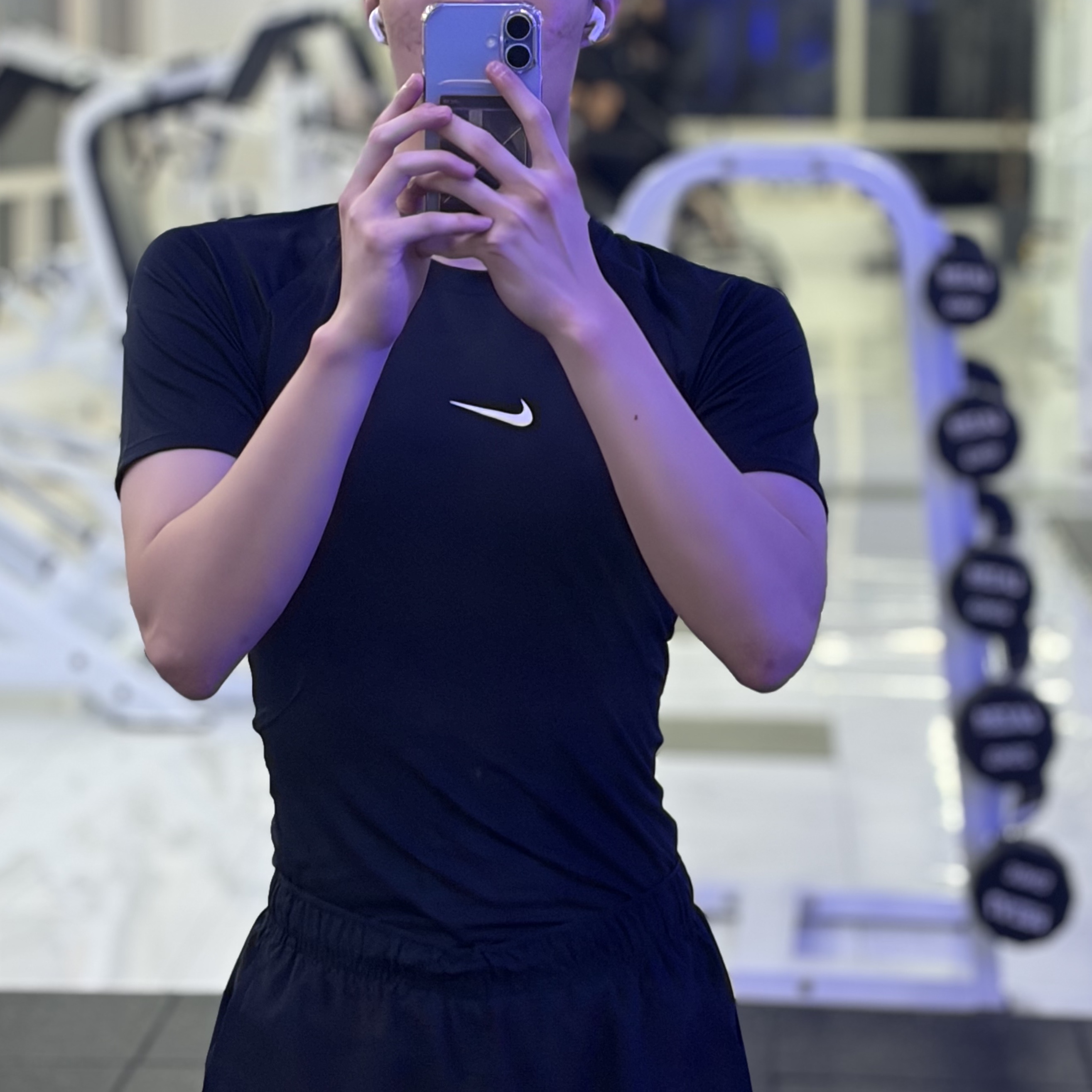Nike Pro Dri-Fit Short Sleeve Fitness Top Black - Asia 착용 스타일