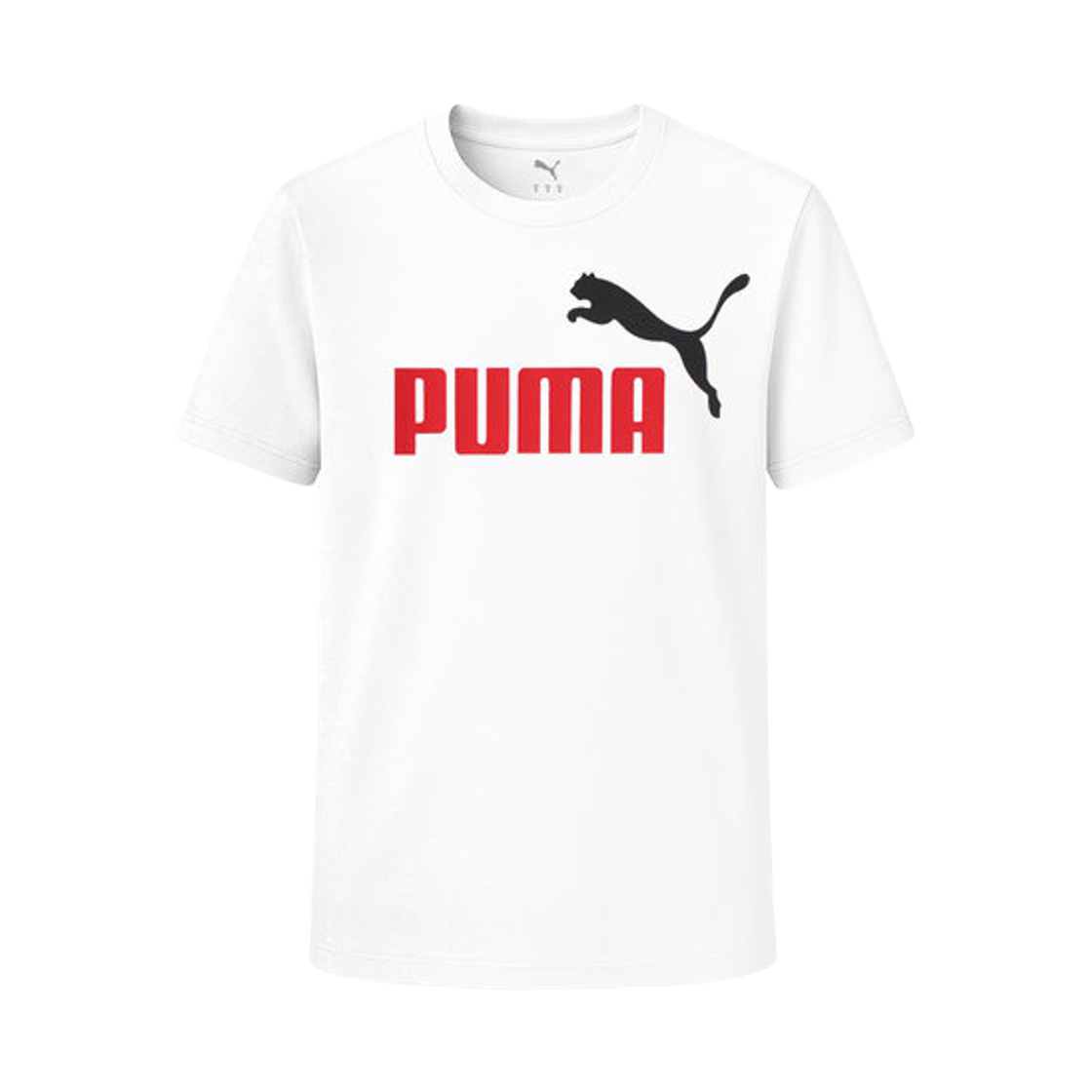 684708-02 Puma Essentials 2 Colour No.1 Logo T-Shirt White Red
