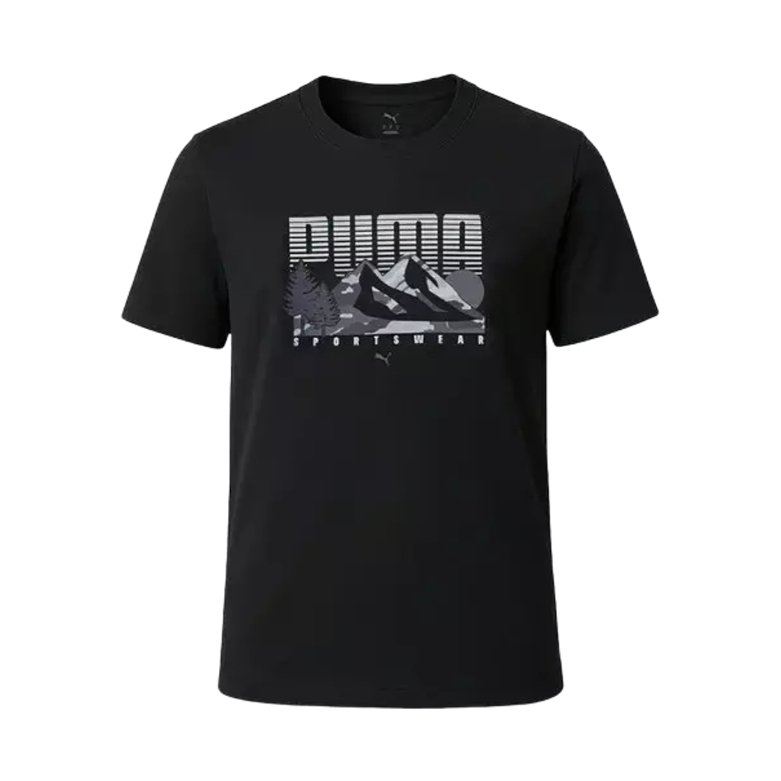 684828-01 Puma Graphic Mountain T-Shirt Black
