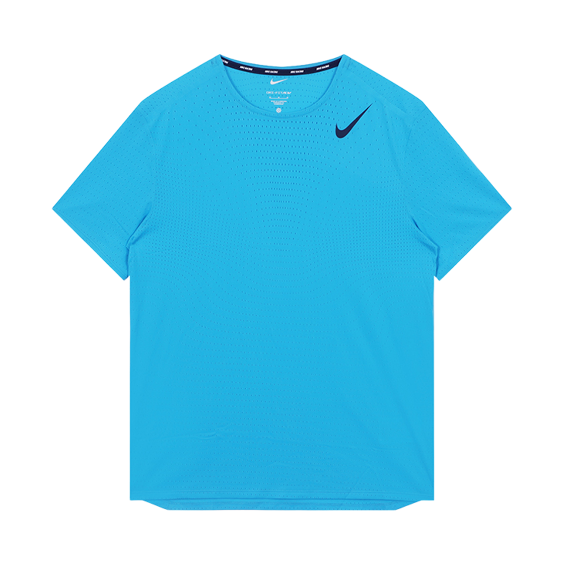 HJ3378-418 Nike Aeroswift Dri-Fit ADV Short Sleeve Running Top Light Current Blue Black - Asia