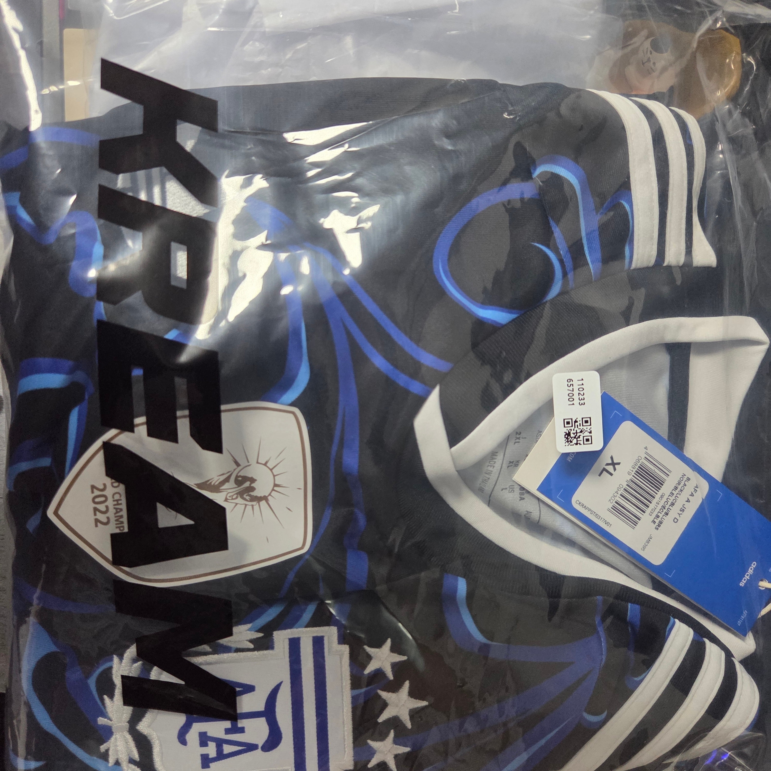 Adidas Argentina 2026 Away Jersey Black Lucid Blue - KR Sizing (Non Marking Ver.) 착용 스타일 - 2