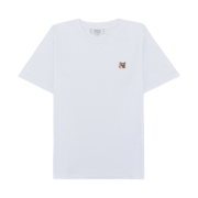 (W) Maison Kitsune Fox Head Patch Regular T-Shirt White