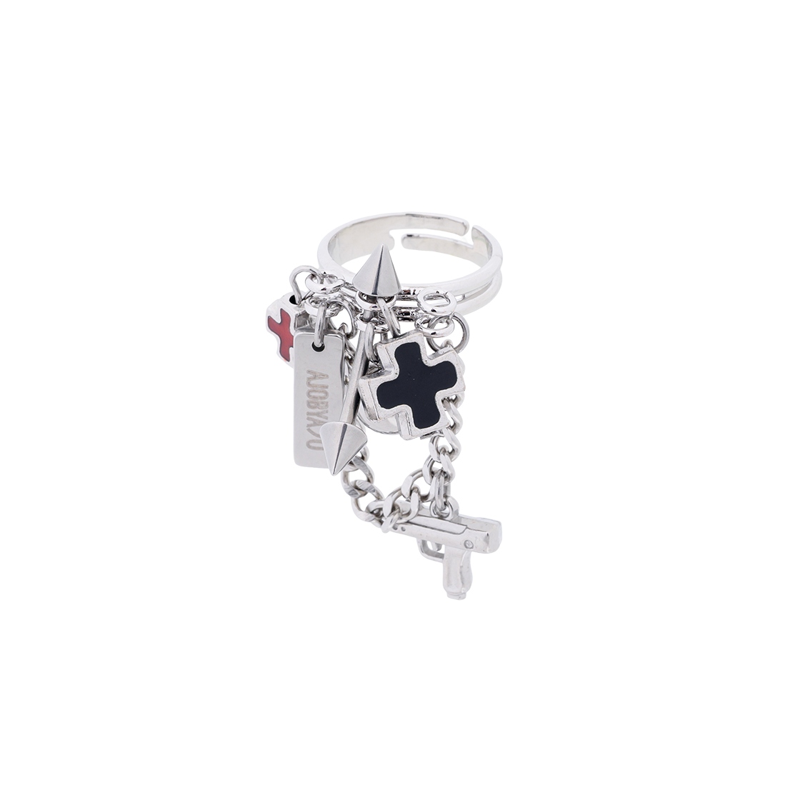 아조바이아조 크로스파이어 클러스터 링 실버(AJOBYAJO Crossfire Cluster Ring Silver) - 2