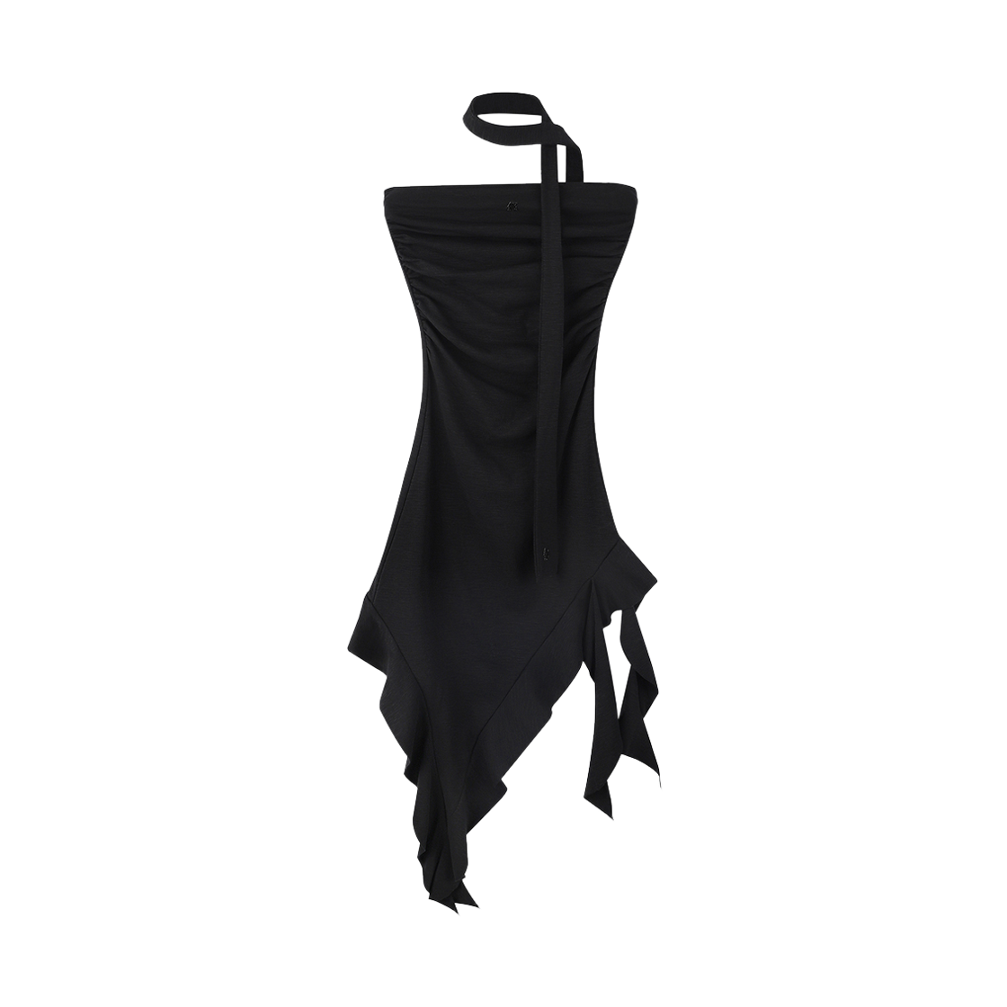어반드레스 벨라 언발란스 러플 튜브탑 블랙(Avandress Bella Unbalance Ruffle Tube Top Black)