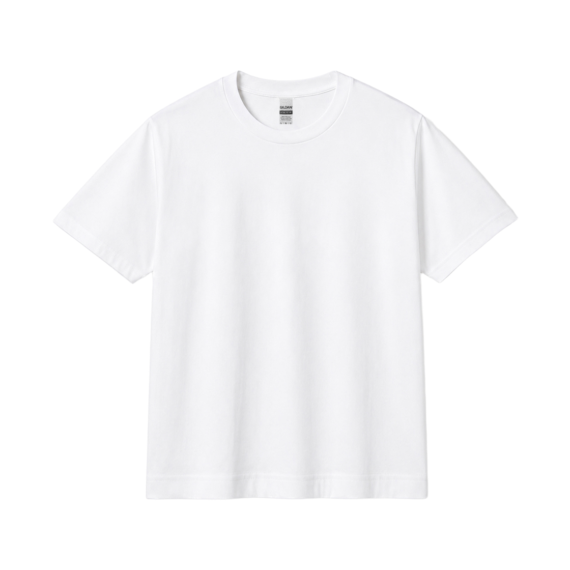 길단 세미 크롭 티셔츠 화이트(Gildan Semi-cropped T-shirt White) - 1