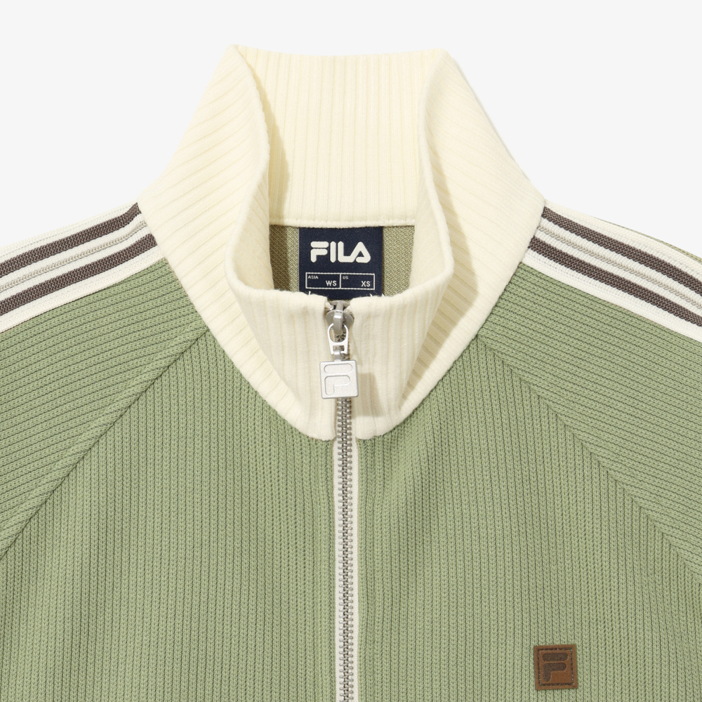 [6% 적립] 휠라 1911 니트트랙 집업 라이트카키([6% 적립] FILA 1911 Knit Track Zip-up Light Khaki) - 4