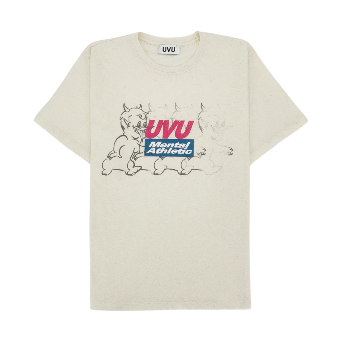 UVU x 멘탈 애슬레틱 티셔츠 화이트(UVU x Mental Athletic T-Shirt White)
