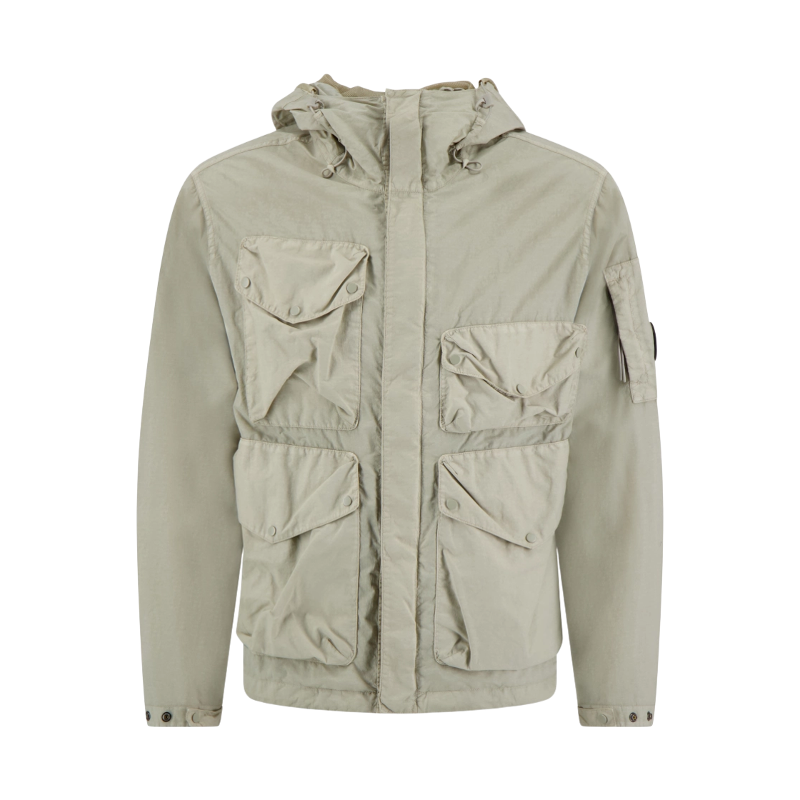 20CMOW013A005991G904 C.P. Company Flatt Nylon Goggle Jacket Dove Grey - 26SS